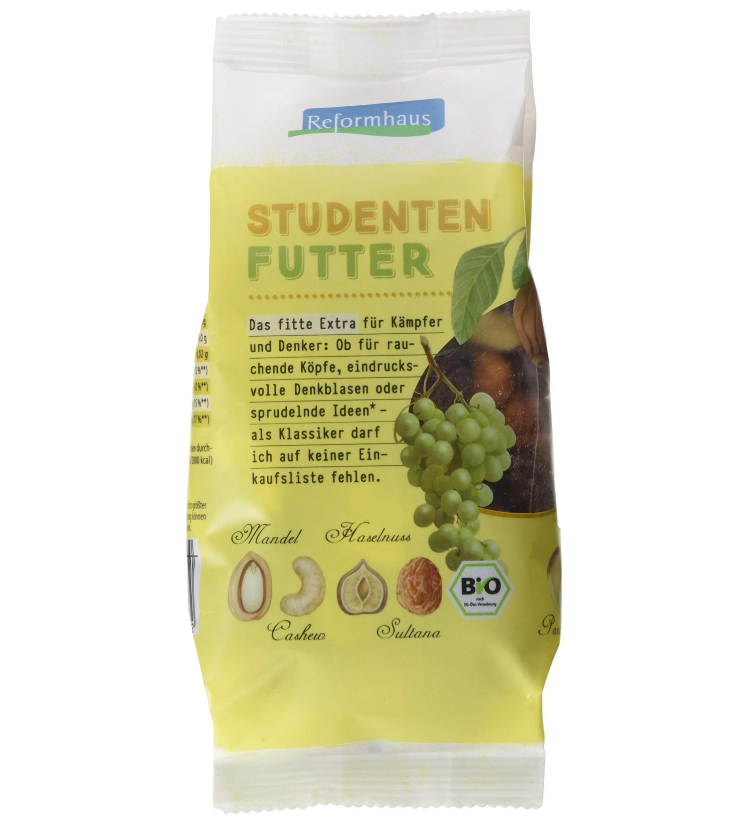 Reformhaus Organic Student Food - Pack of 6 (6 x 200g) | Healthy Nutritious Snacks for Study Sessions - International Shipping Available - Buy Online on GoSupps.com