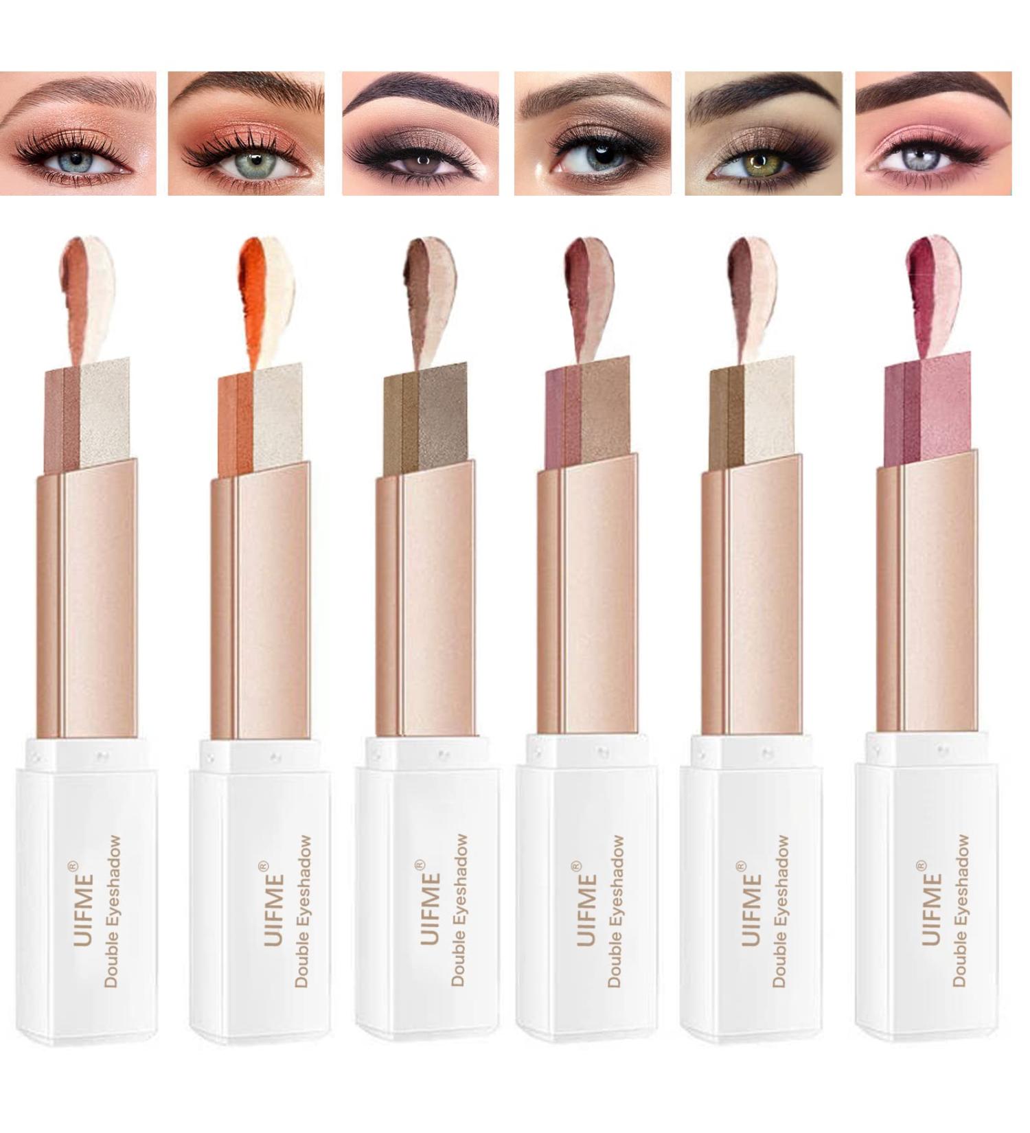 Glitter Gradient Eyeshadow Stick Set Waterproof Shimmer Eye Makeup in 12 Colors (6 Packs) - Buy Online on GoSupps.com