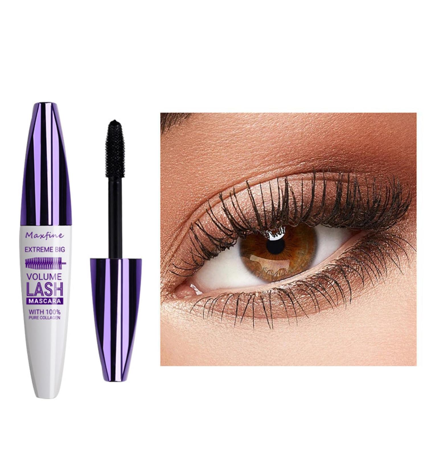  HISUNBEN Waterproof black mascara 10ml Long-lasting waterproof mascara Volumizing Curling Extension Makeup for Christmas Halloween parties weddings White box - Buy Online on GoSupps.com