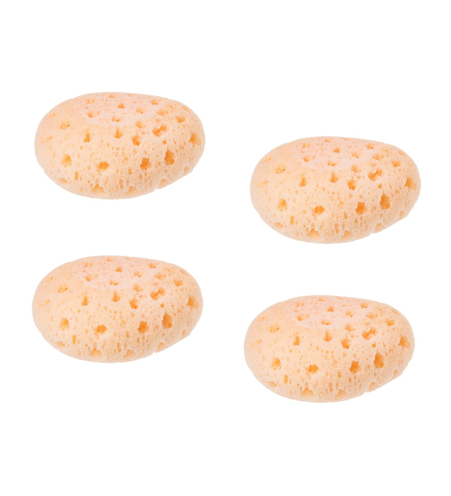 Invero Set of 4 Soft Luxury Body Bath Sponges - Perfect Body Scrub Bathing Sponge for Relaxing Exfoliating Massaging or Cleansing Skin - Ideal for Adults and Children - Buy Online on GoSupps.com