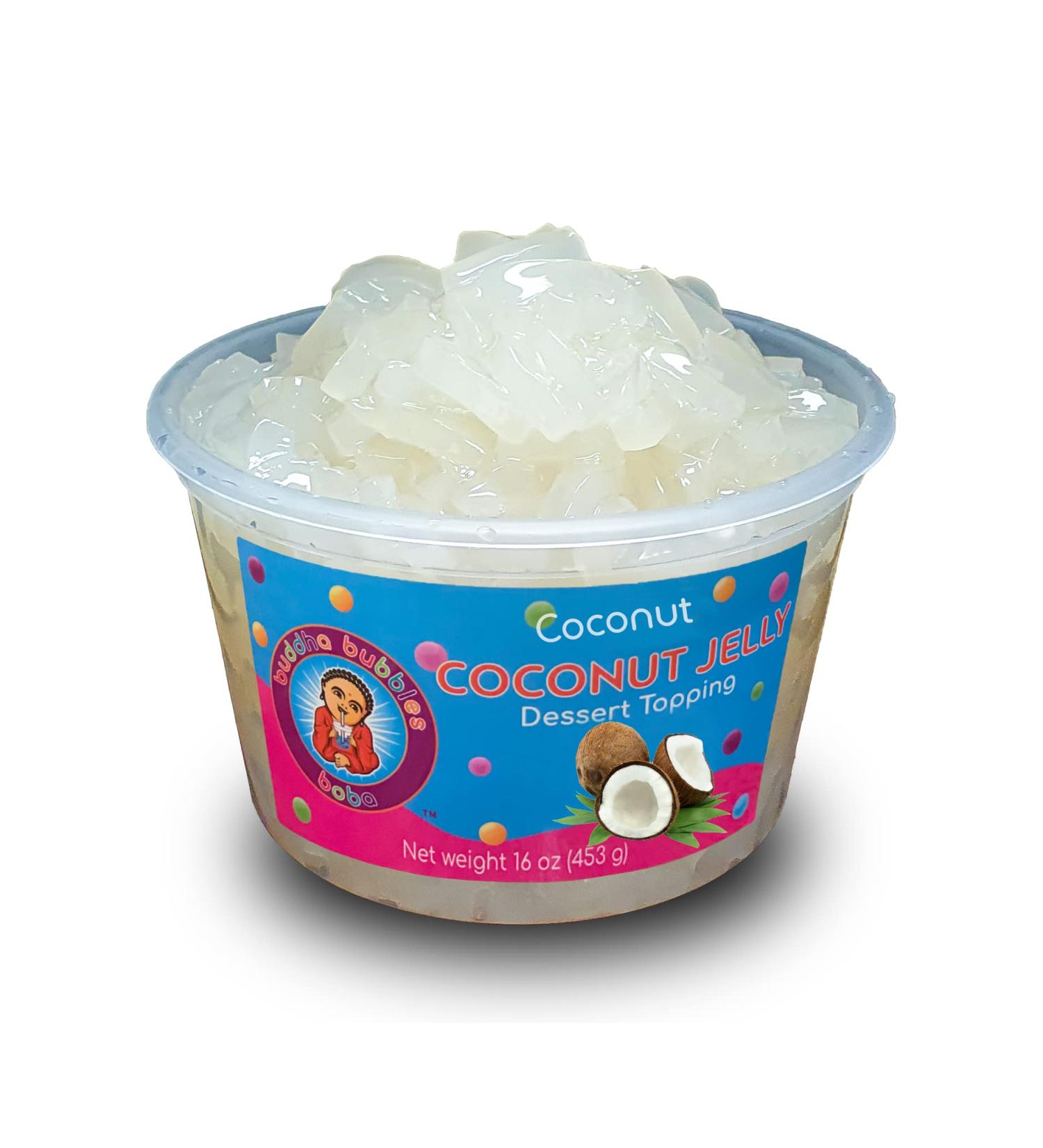 Coconut Nata de Coco Jelly Dessert Topping - Buddha Bubbles Boba - Buy Online on GoSupps.com
