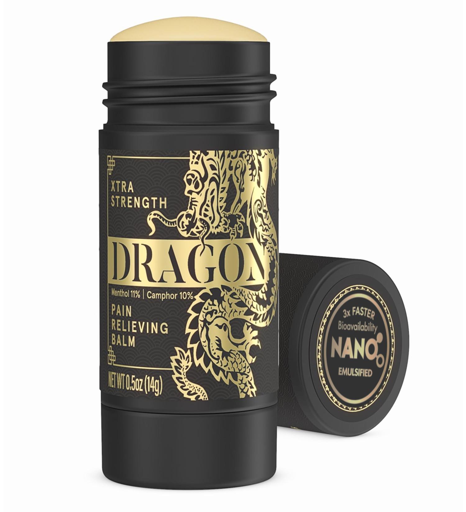 Dragon Balm Travel Roll-On - Xtra Strength Muscle & Joint Relief | Natural Quick Absorb Formula for Back Elbows Feet Hands Hips Legs & Neck - Buy Online on GoSupps.com