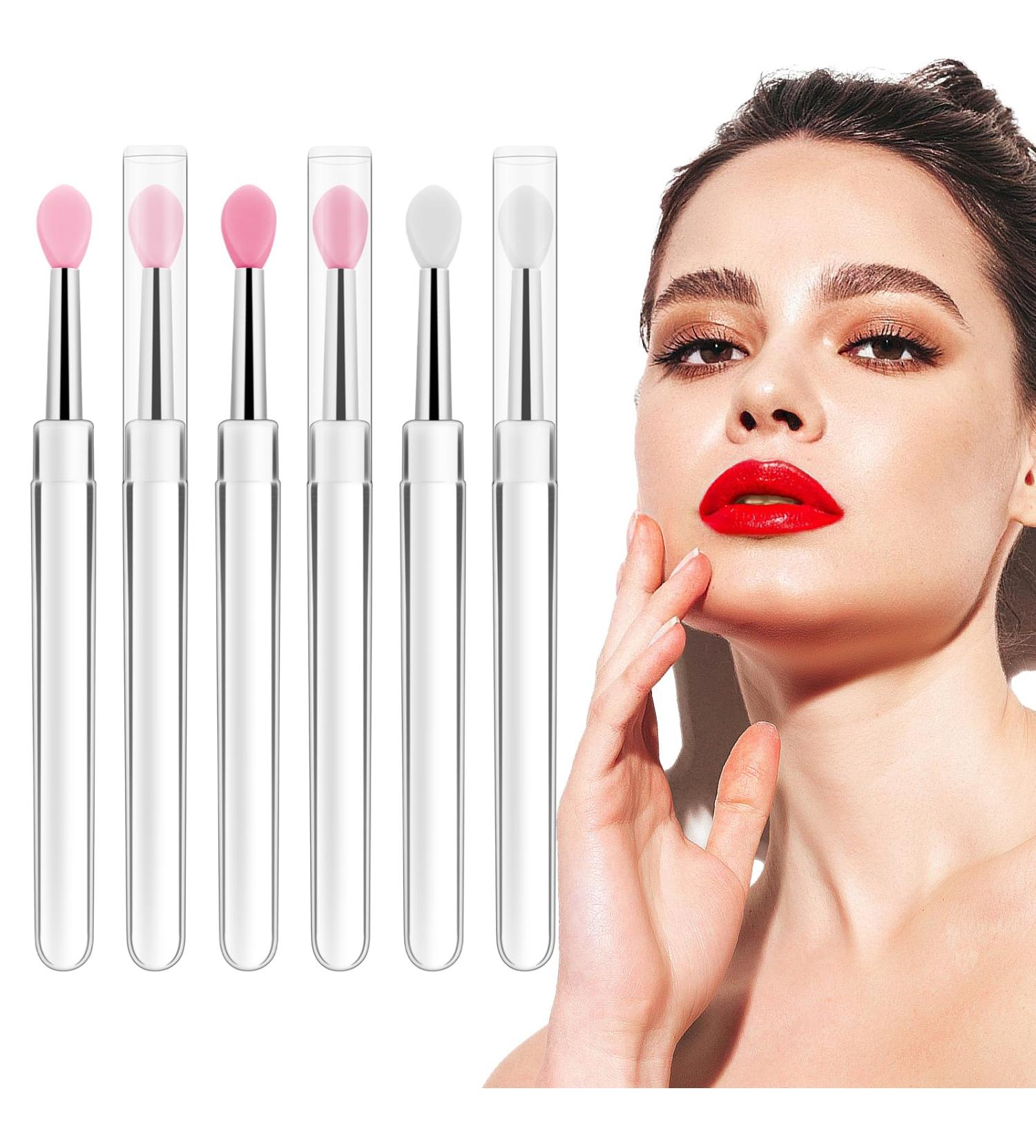 Teaaha 6 PCS Lip Scrub Brush Silicone Lip Applicator Reusable with Caps Silicone Lip Brush Makeup Applicator Beauty Tool Kits for Lipstick Lip Mask Lip Gloss Balm Eyeshadow Lip Scrub Applicator - Buy Online on GoSupps.com