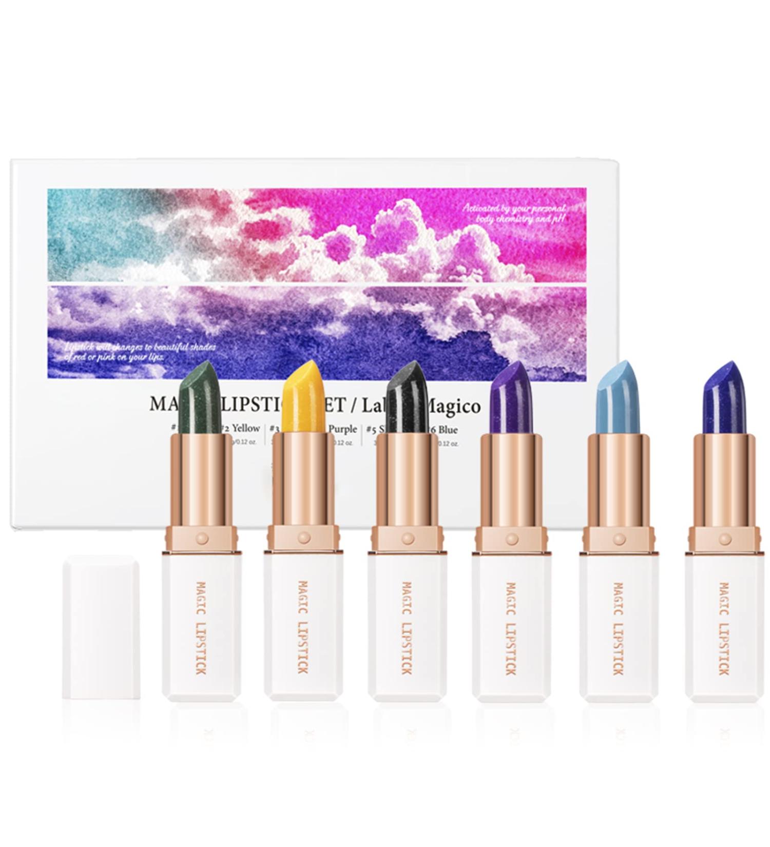 KTouler Color Changing Lipstick Makeup Kit - 6 Pcs Magic PH Temperature Waterproof Lip Balm Set for Women - Buy Online on GoSupps.com