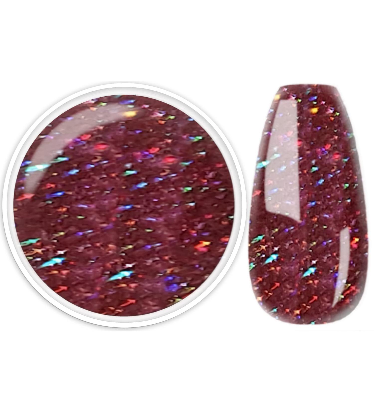 Buy N+M 'FANCY' Holographic Glitter UV Gel 4ml - HOLO-STARS 04 Red | Made in Germany | International Shipping Available - Buy Online on GoSupps.com