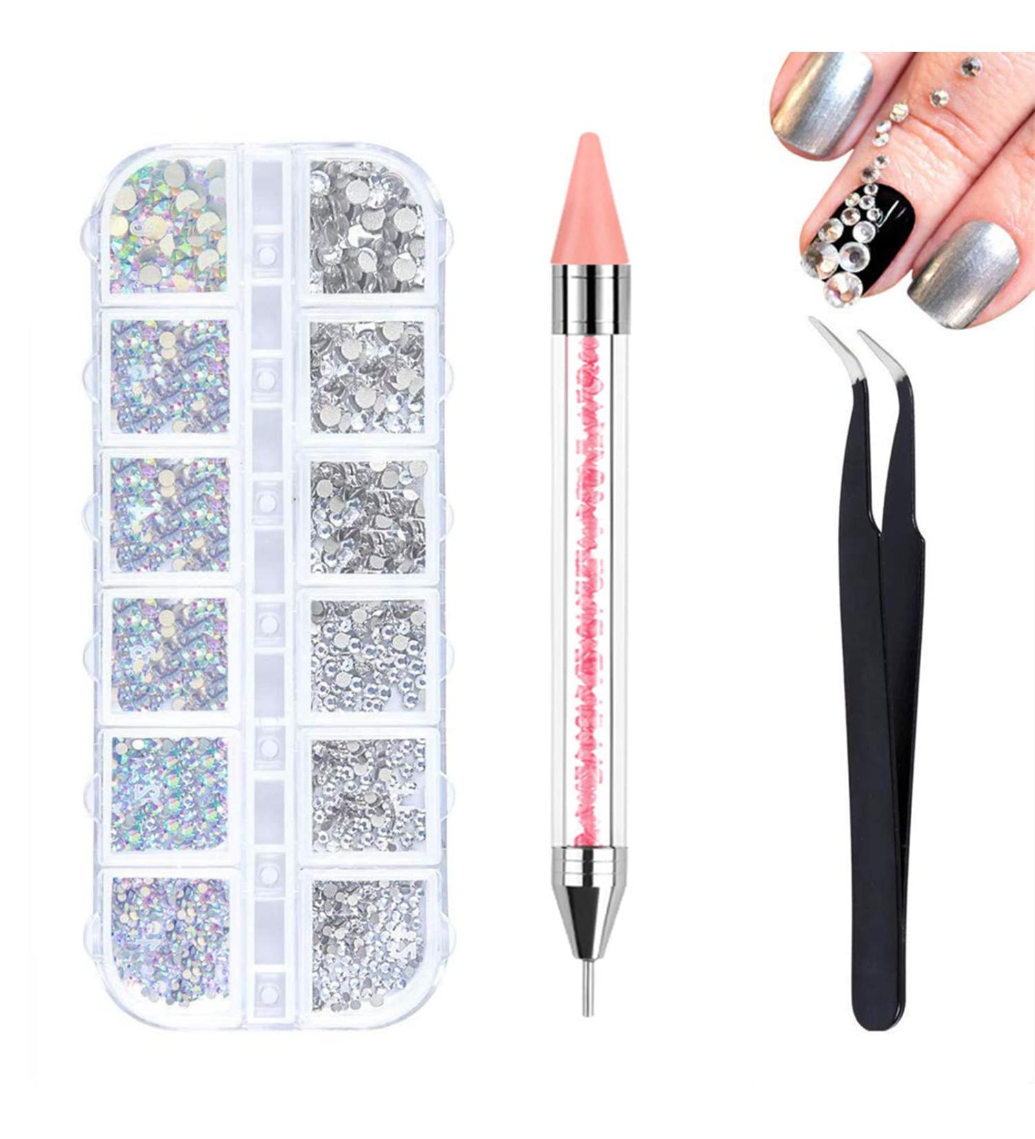 1440 Pieces Rhinestones - 6 Sizes Glittering Crystal Nail Art Stones for Nails Clothing & Crafts | International Shipping Available - Buy Online on GoSupps.com