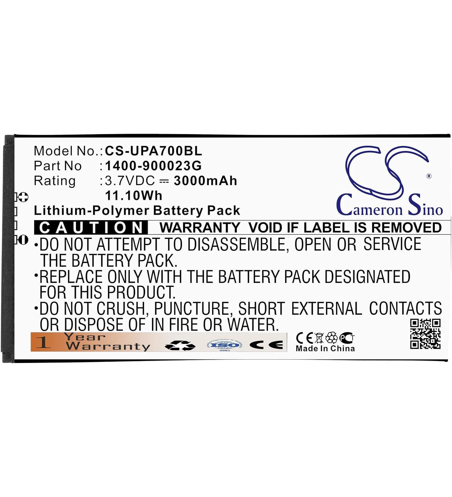 633809002175 Battery 3000mAh Replacement for Wasp DR3 2D DR4 2D (3.7V)