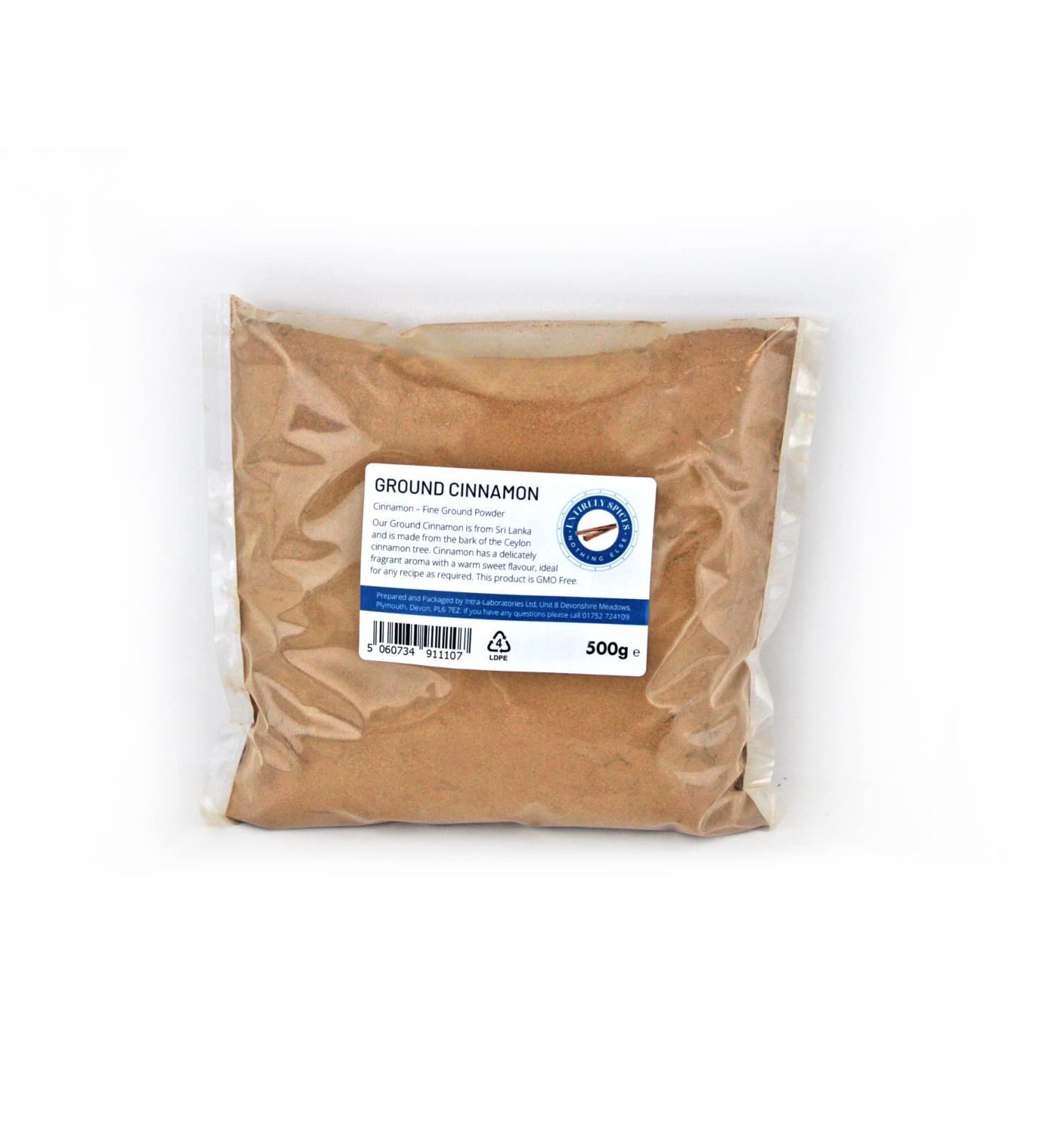 Entirely Ingredients Ground Cinnamon 500g - Selected for Premium Quality - Premium Food Grade - Buy Online on GoSupps.com