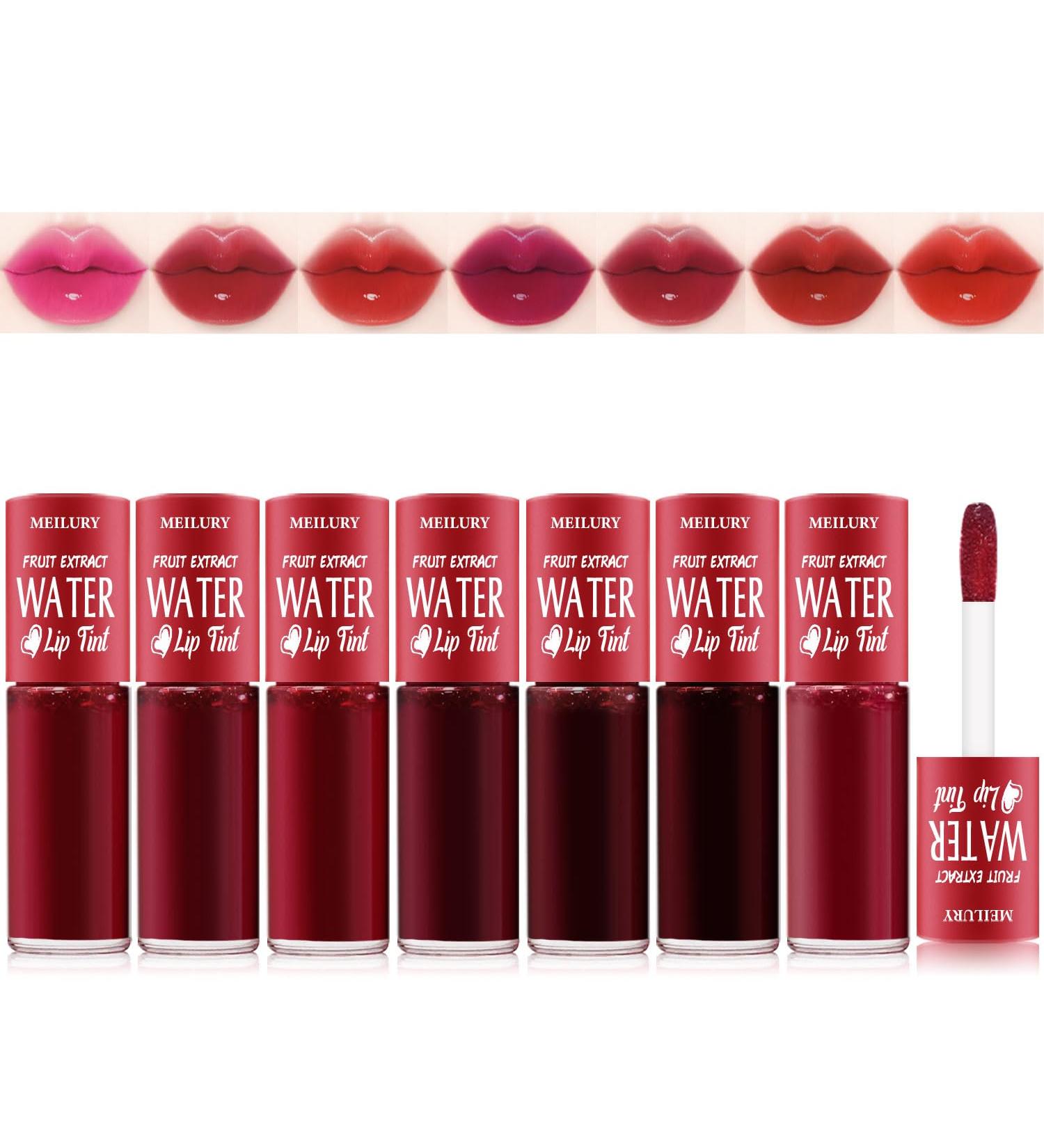 7 Colors Lip Tint Stain Set - Long Lasting Mini Liquid Matte Lipstick & Multi-Use Lip Cheek Tint - Moisturizing Plump Gloss for Vivid Lip Makeup - Buy Online on GoSupps.com