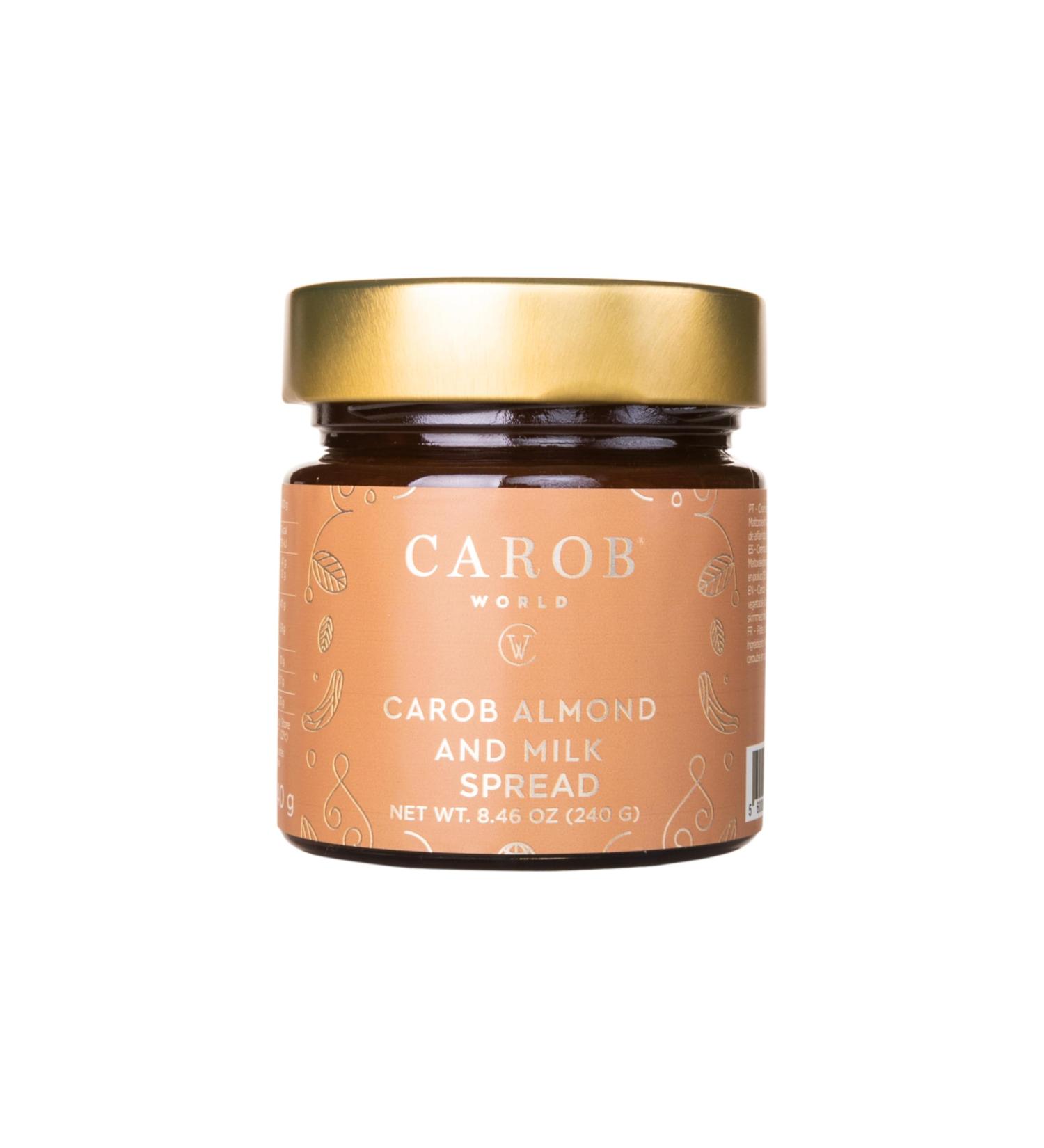 Carob Almond and Spread | Gluten-free & No Added Sugar | Contains no Cocoa | 240g - Buy Online on GoSupps.com