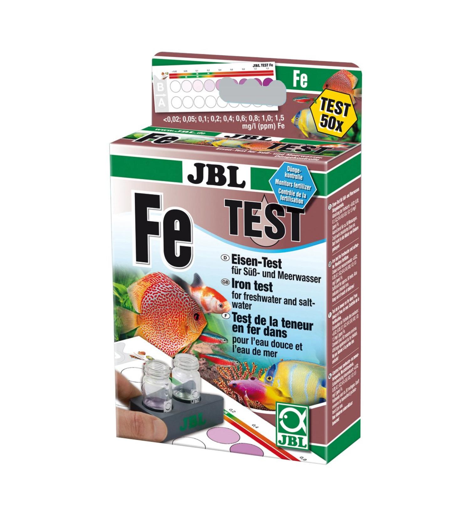 JBL Quick Test Kit for Iron Content - Accurate Iron Fe Testing Set 25390 for Aquariums - Buy Online on GoSupps.com