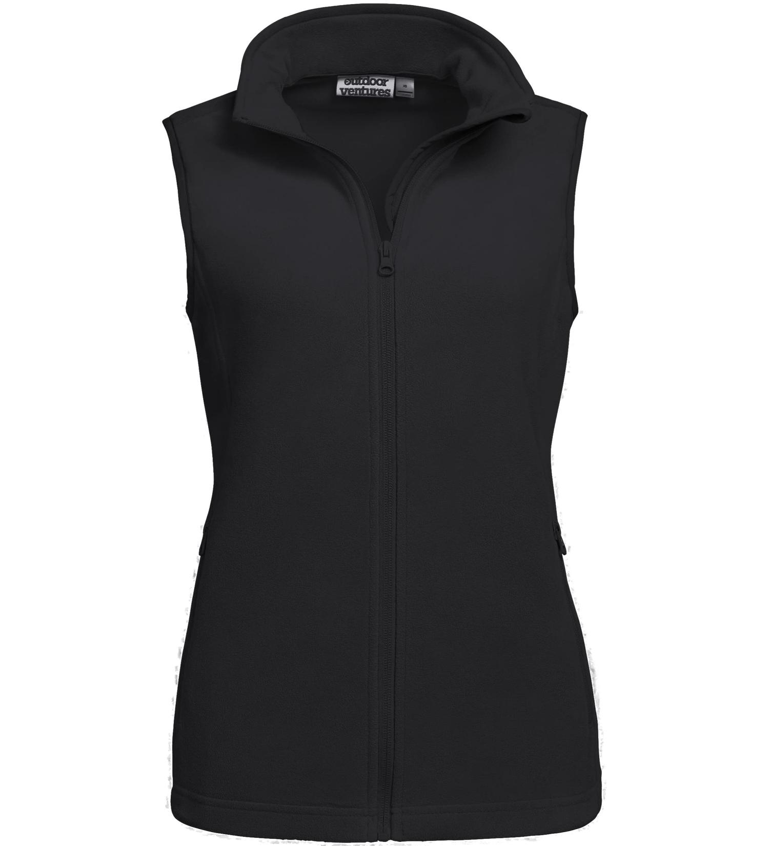 Shop Women's Outdoor Fleece Vest - Lightweight Zippered Softshell Jacket for Running Hiking & Travel - XL Black - Buy Online on GoSupps.com