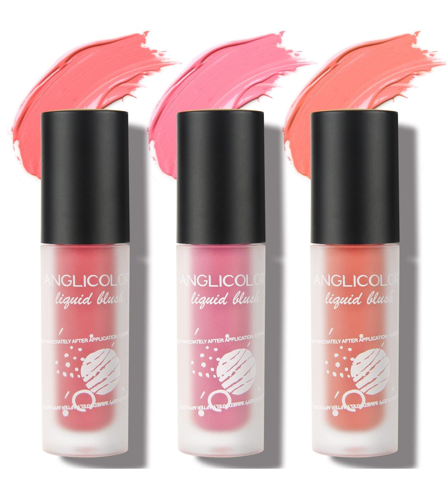 3PCS Anglicolor Cream Liquid Blush Set - Matte Velvet Milk Blush Stick for Christmas Gifts - Skin Friendly, Natural Blush for Cheeks, Lips & Eyeshadow - Buy Online on GoSupps.com