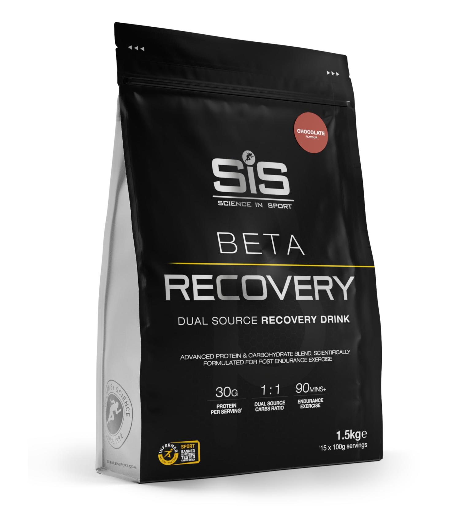 Science in Sport BETA Recovery Poudre 1 5kg Chocolat - Boisson sportive de r cup ration en poudre avec glucides et prot ines dans un rapport 2:1 Boisson en poudre pour accompagner l entra nement Chocolat 15 Portions (Lot de 1) - Buy Online on GoSupps.com