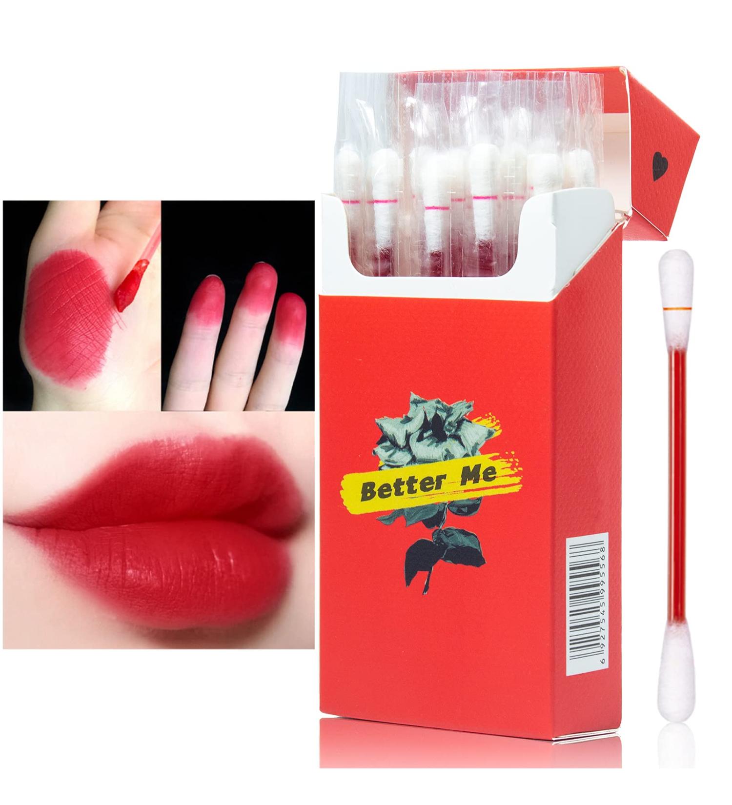 PASNOWFU 20 Pcs/Set Tattoo Lipstick Cotton Swab - Haze Red | Waterproof & Long-lasting Lip Stain for Easy Application - Buy Online on GoSupps.com