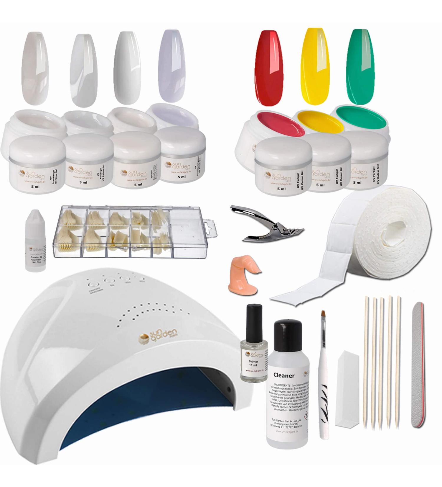 Sun Garden Nails Gel Starter Set 3 Color Gels Nail Studio for Professional Results | International Shipping - Buy Online on GoSupps.com