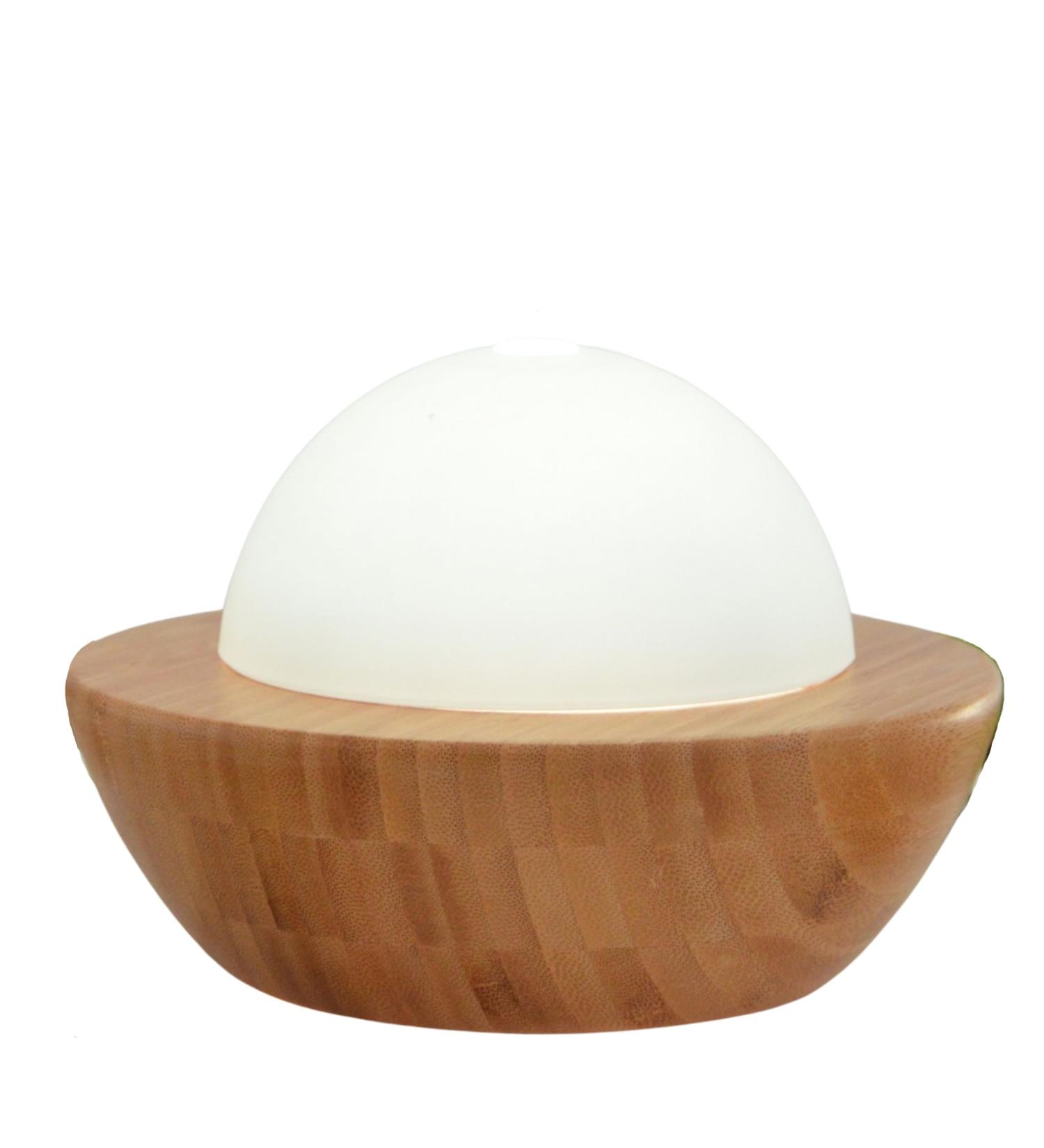 Zen'ar me Belisia Essential Oil Diffuser - Ultrasound Cold Air Aromatherapy - Bamboo & Glass Electrical Diffuser with LED Lighting for Room Fragrance - Buy Online on GoSupps.com