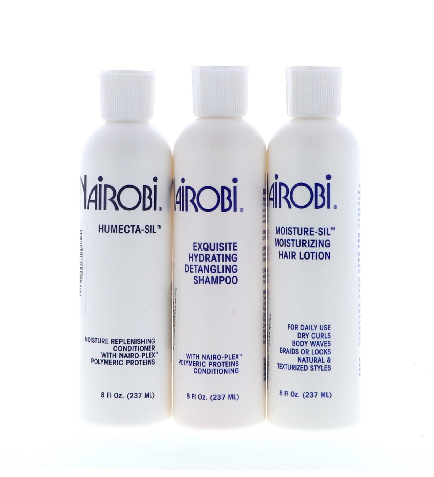 Nairobi Exquisite Hydrating Detangling Shampoo & Conditioner Set Best Moisturizing Hair Care for All Hair Types | International Shipping Available - Buy Online on GoSupps.com