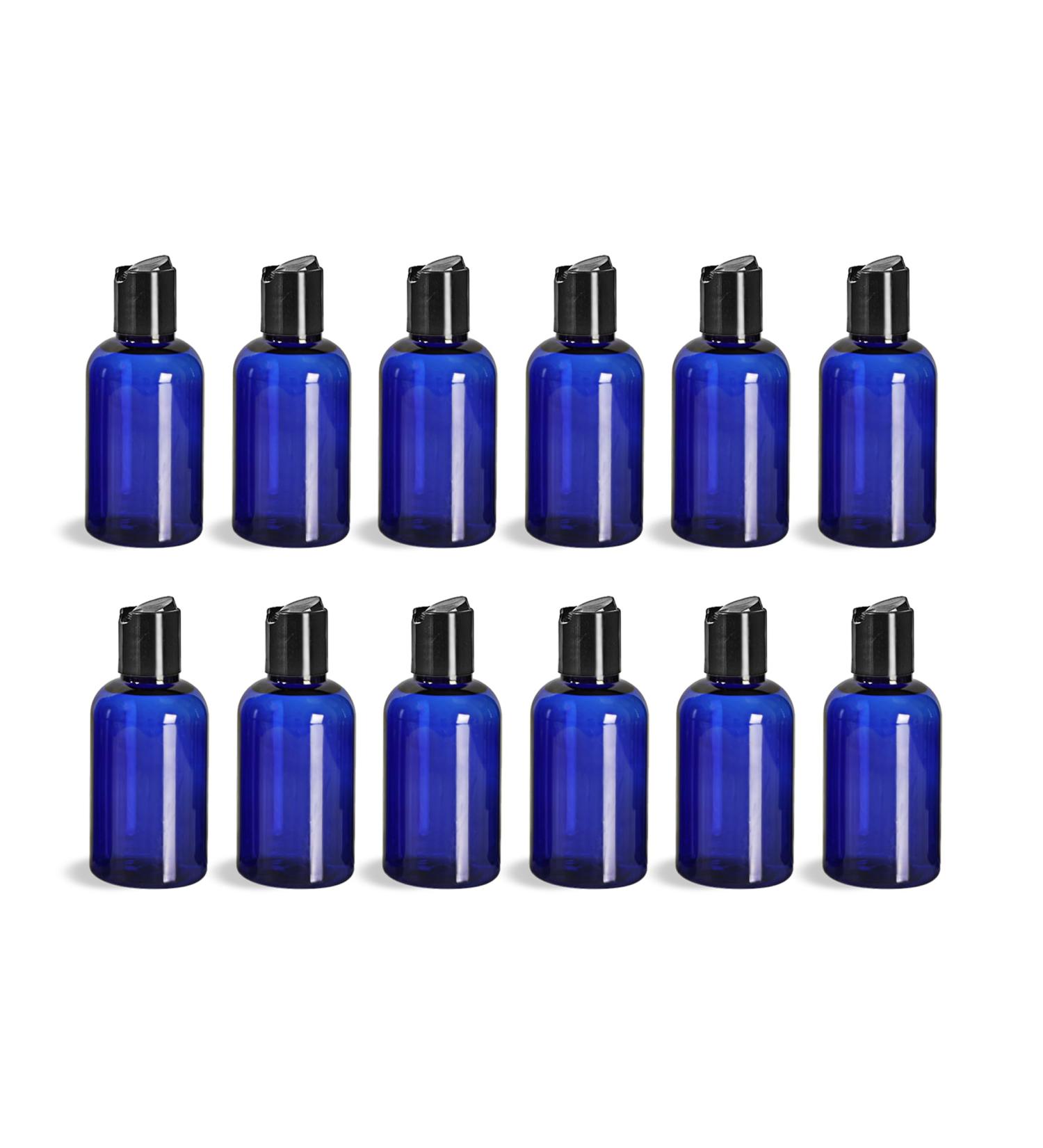 Buy ljdeals 2 oz Cobalt Blue PET Refillable Bottles - BPA Free TSA Approved Pack of 12 - Made in USA | International Shipping Available - Buy Online on GoSupps.com