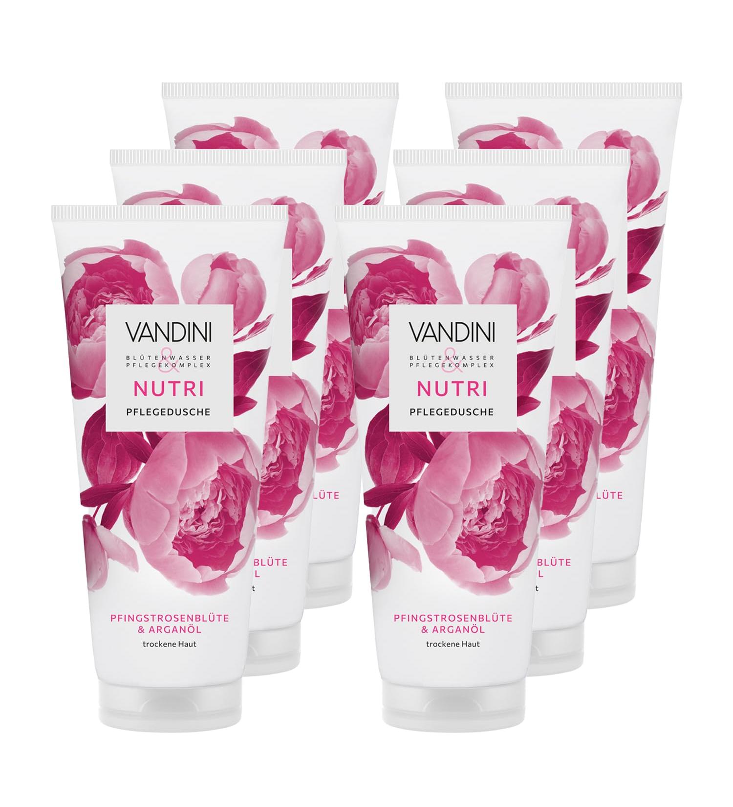  VANDINI VANDINI Nutri Care Shower for Women 200ml with Peony Flower and Argan Oil - Shower Gel for Dry Skin - Vegan Paraben and Silicone Free Dermatologically Tested - Buy Online on GoSupps.com