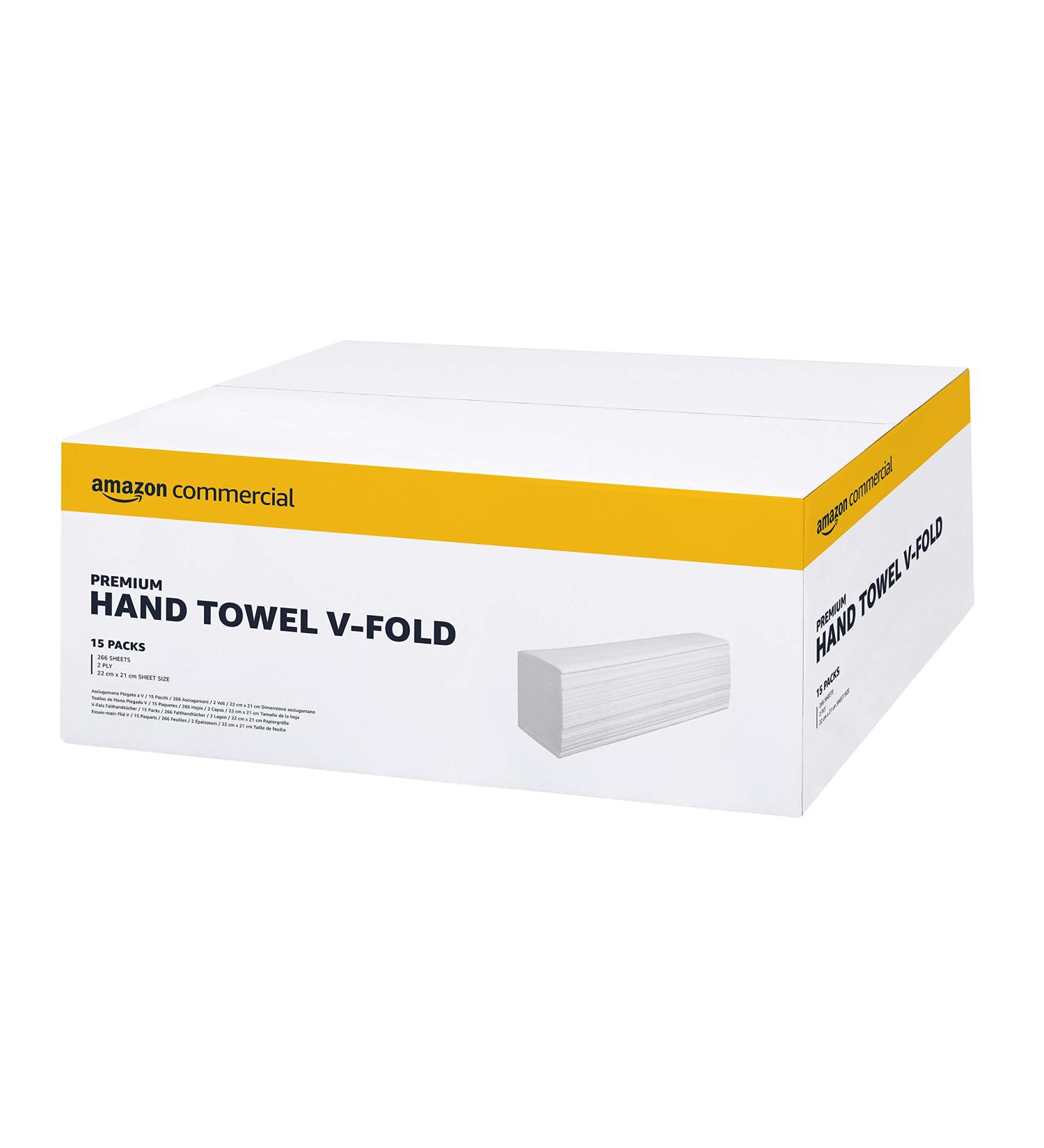 Buy AmazonCommercial 2-Layer Interfold V-Falz Paper Towels - 3990 Sheets 15 Packs - Pure Cellulose High Absorbency - International Shipping Available - Buy Online on GoSupps.com
