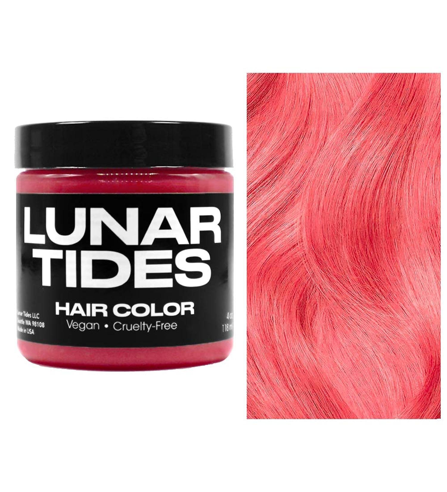 Lunar Tides Coral Pink Hair Dye - Semi-Permanent Pink Rose 118ml | Shop Internationally - Buy Online on GoSupps.com
