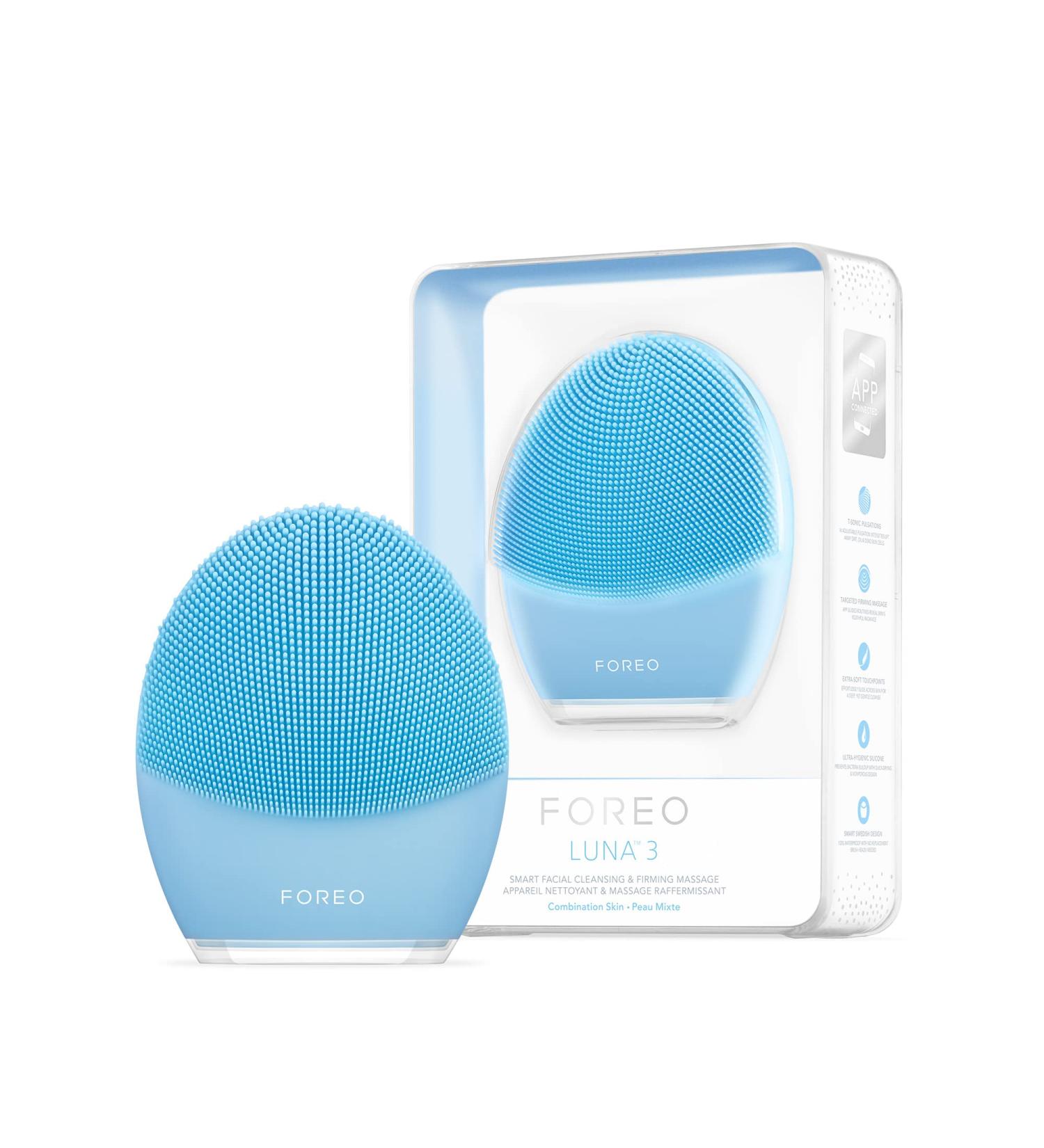 FOREO LUNA 3 Facial Cleansing Brush - Anti Aging Face Massager for Clean & Healthy Skin - Waterproof & Easy to Use - Buy Online on GoSupps.com