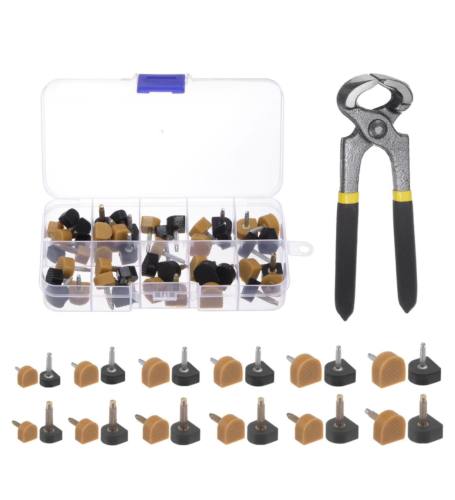 HARFINGTON High Heel Replacement Tips - 24 Pairs U Shaped Inserts & Stiletto Pliers for Women - Perfect Shoe Heel Repair Solutions - Buy Online on GoSupps.com