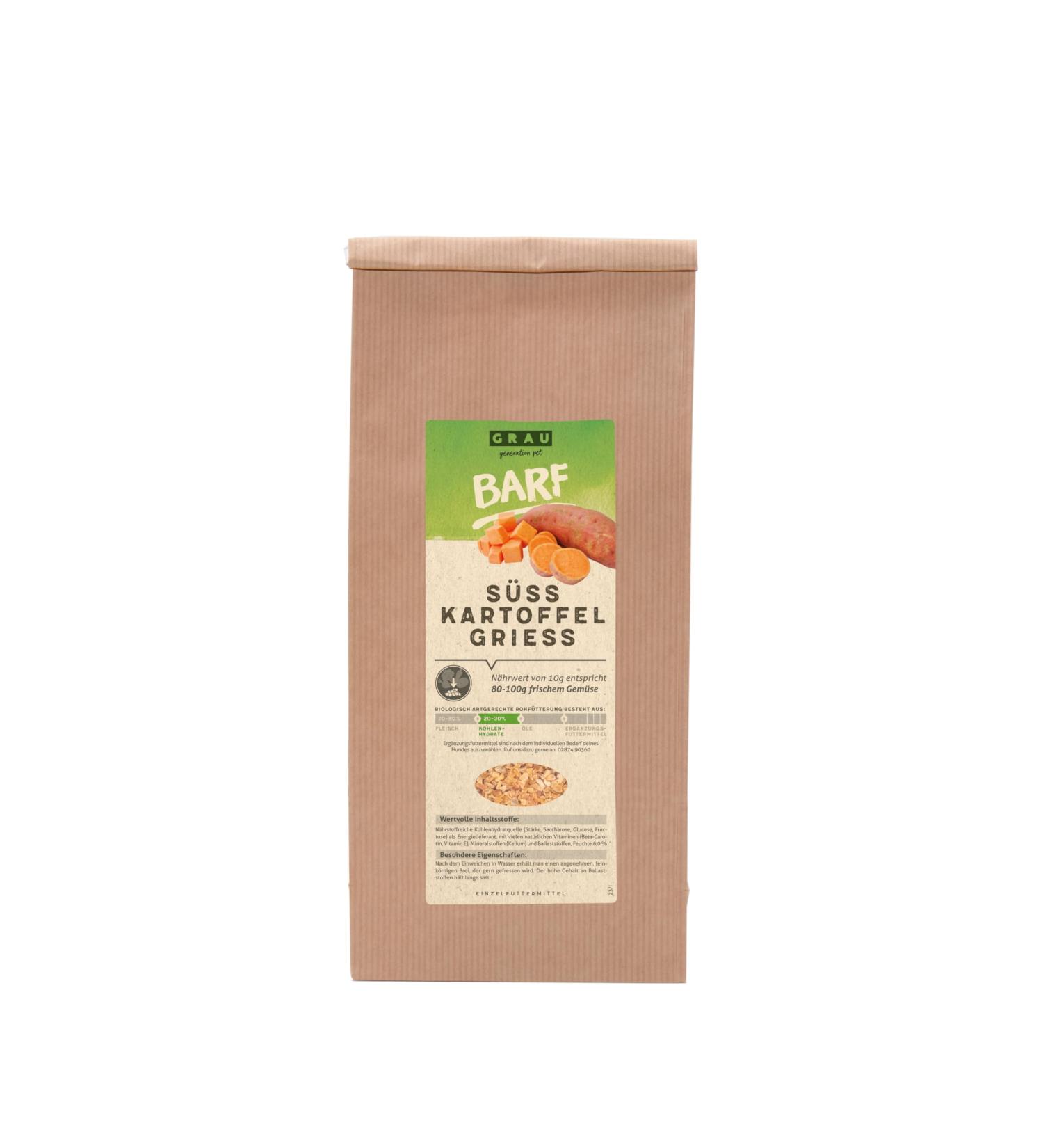 GRAU - the original - Dehydrated vegetables for BARFing - for dogs - Sweet potato semolina (1 x 500 g) - Buy Online on GoSupps.com