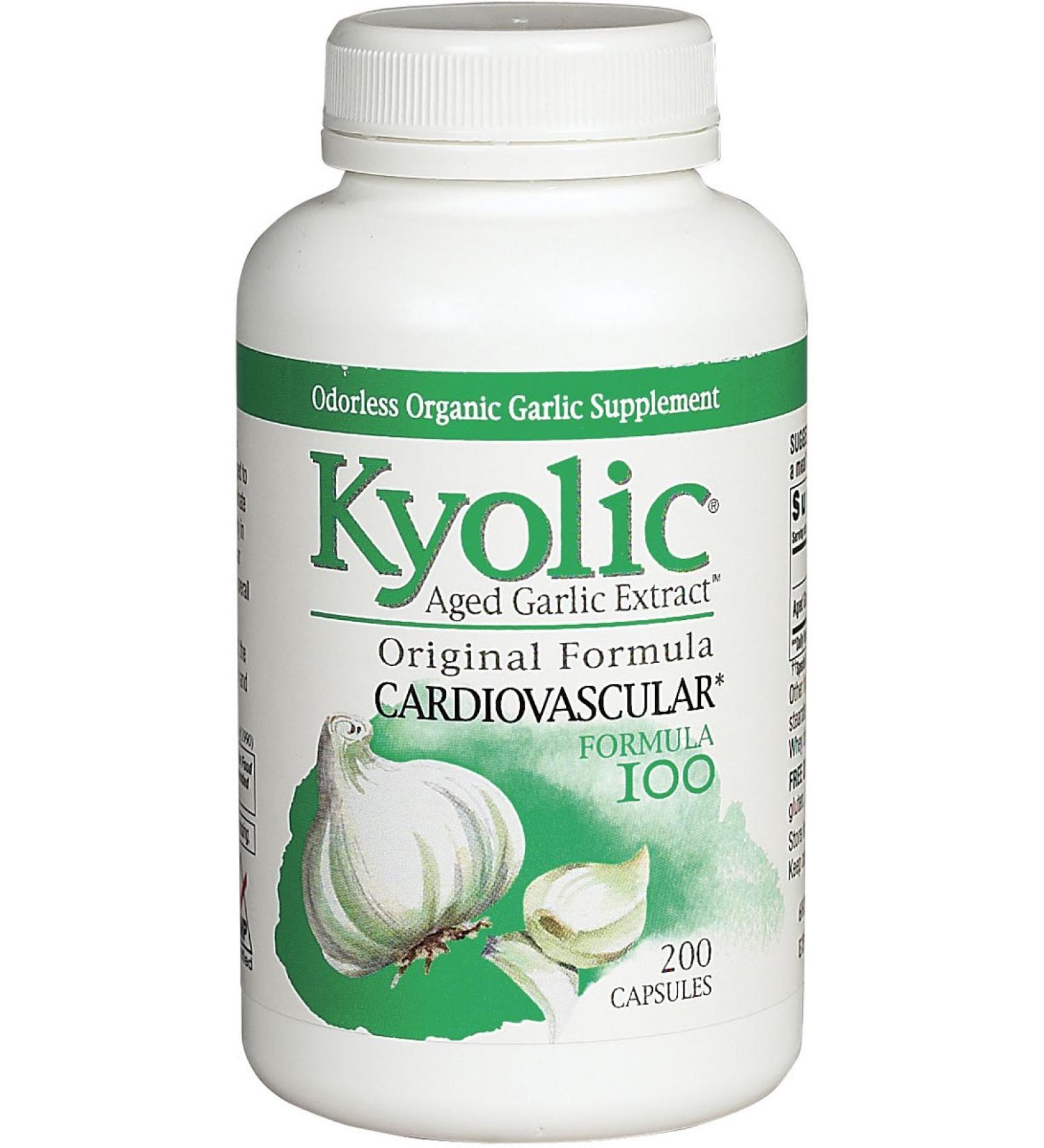 Kyolic Aged Garlic Extract Cardiovascular Health Formula 100 200 Capsule (Pack of 1)