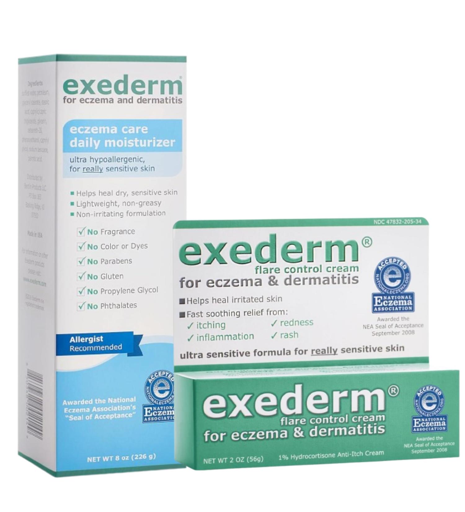 Exederm Flare Control Cream and Daily Moisturizer for Eczema & Dermatitis - Buy Online on GoSupps.com