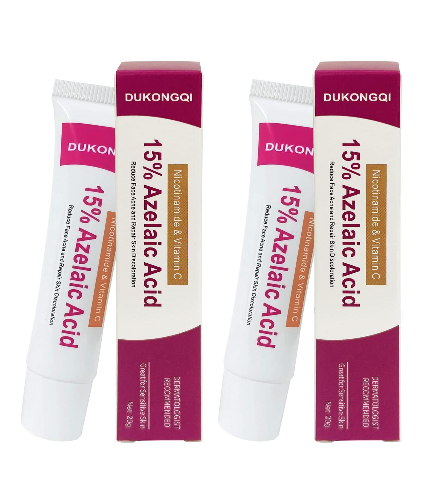 DUKONGQI Azeleic Acid Cream for Face: Redness-Soothing Azelaic Acid Facial Cream for Uneven Tone Blemish-Prone Skin Pore Care and Skin Clarity Support 20g(2pcs) - Buy Online on GoSupps.com