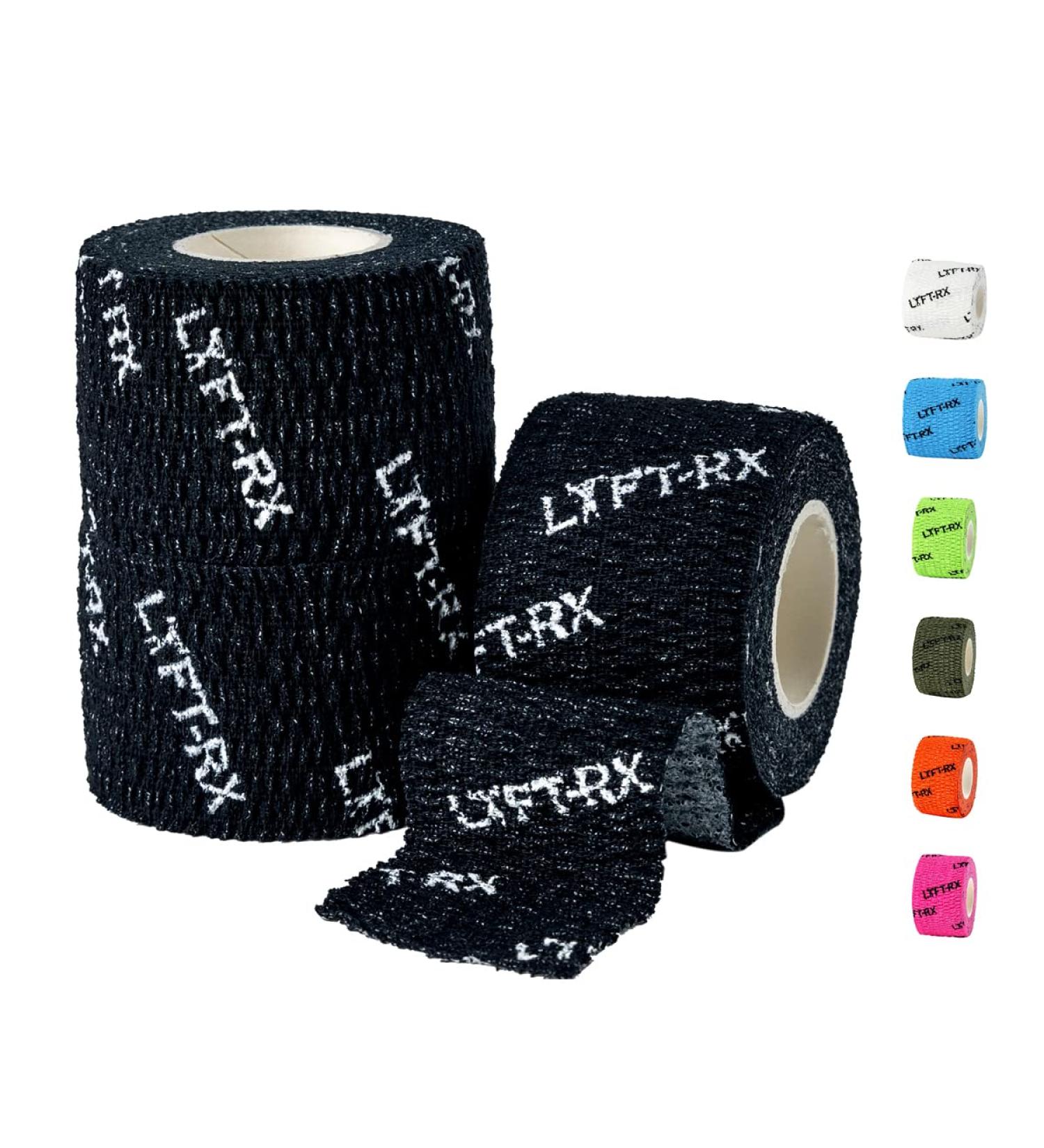 LYFT-RX Weightlifting Hook Grip Tape - Premium Adhesive Finger Wrap for Olympic Lifting & Crossfit 3 Rolls, 1.5-inch Black - Buy Online on GoSupps.com
