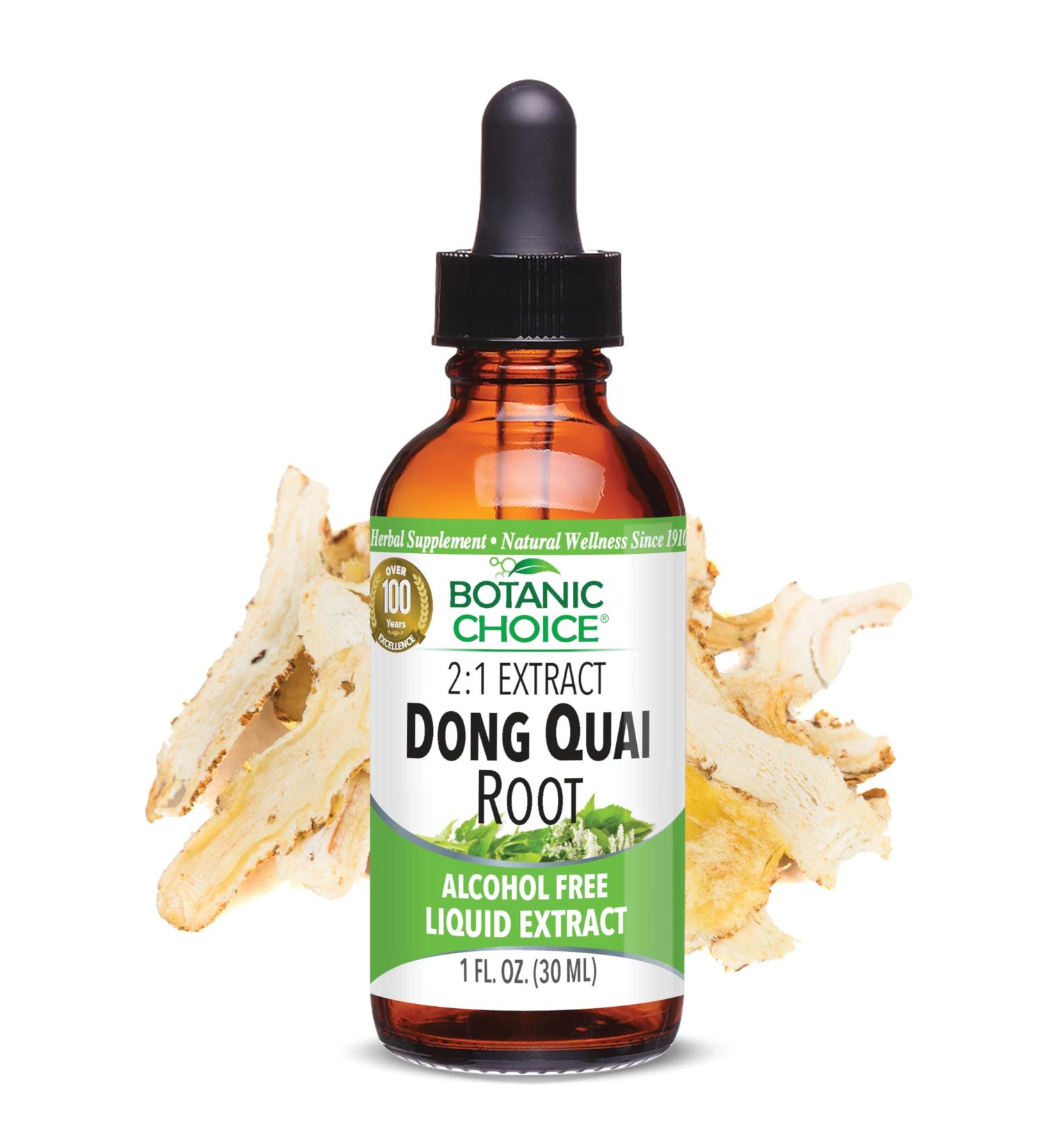 Botanic Choice Dong Quai Liquid Extract Alcohol Free, Gluten Free, Fast Acting Supplement Drops Easy to Use Dropper 1 Fluid Ounce - Buy Online on GoSupps.com