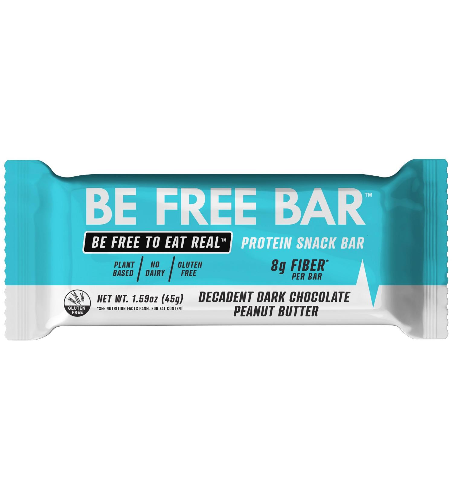 Decadent Dark Chocolate Peanut Butter Be Free Bar (Box of 12 bars) Wholesome nutrient-dense ingredients. Sweetened solely with pure honey they re brimming with energizing goodness from creamy peanut butter almond protein  - Buy Online on GoSupps.com