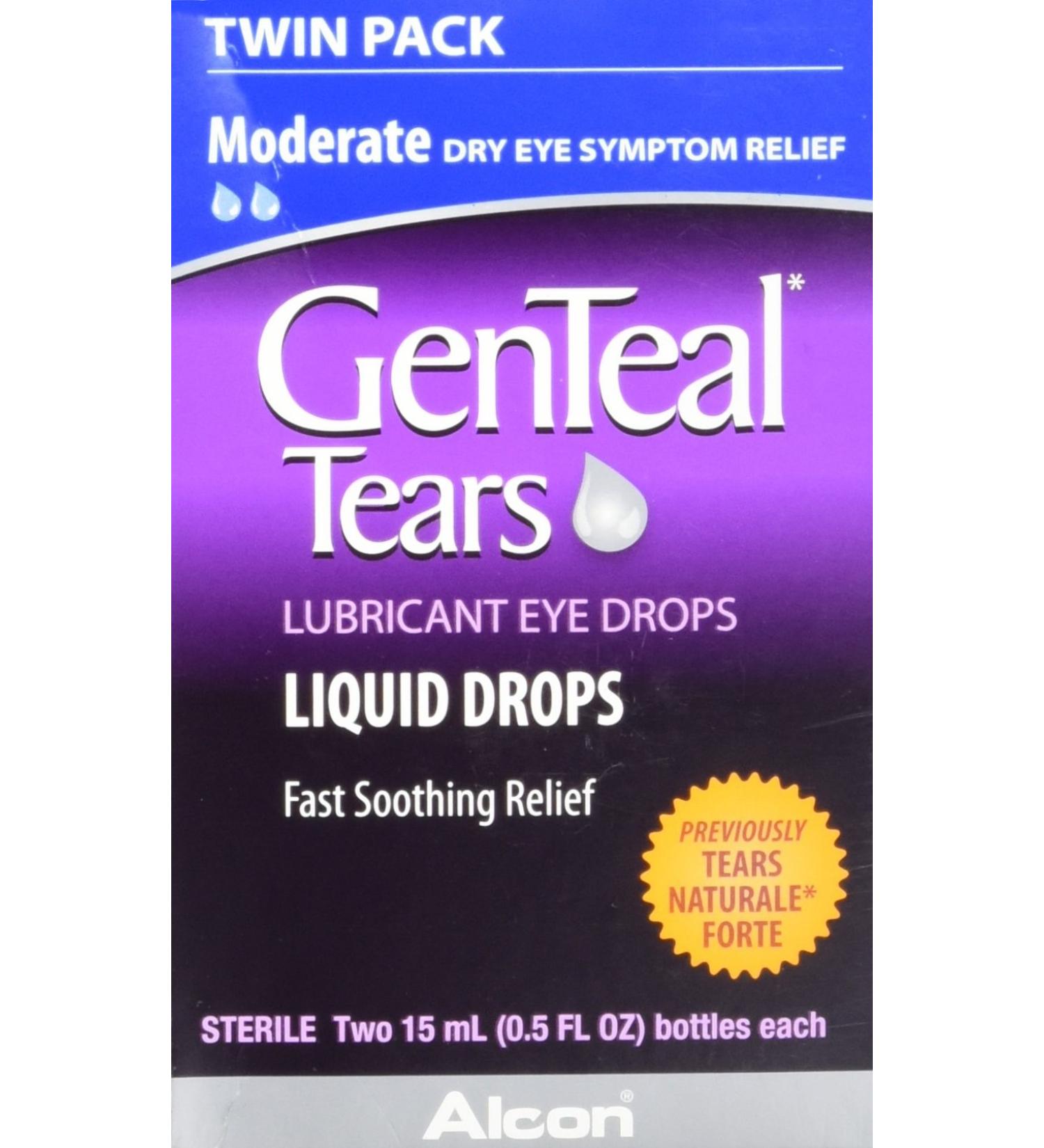 GenTeal Tears Lubricant Eye Drops Twin Pack - 0.5 Fl Oz x 2 - Buy Online on GoSupps.com