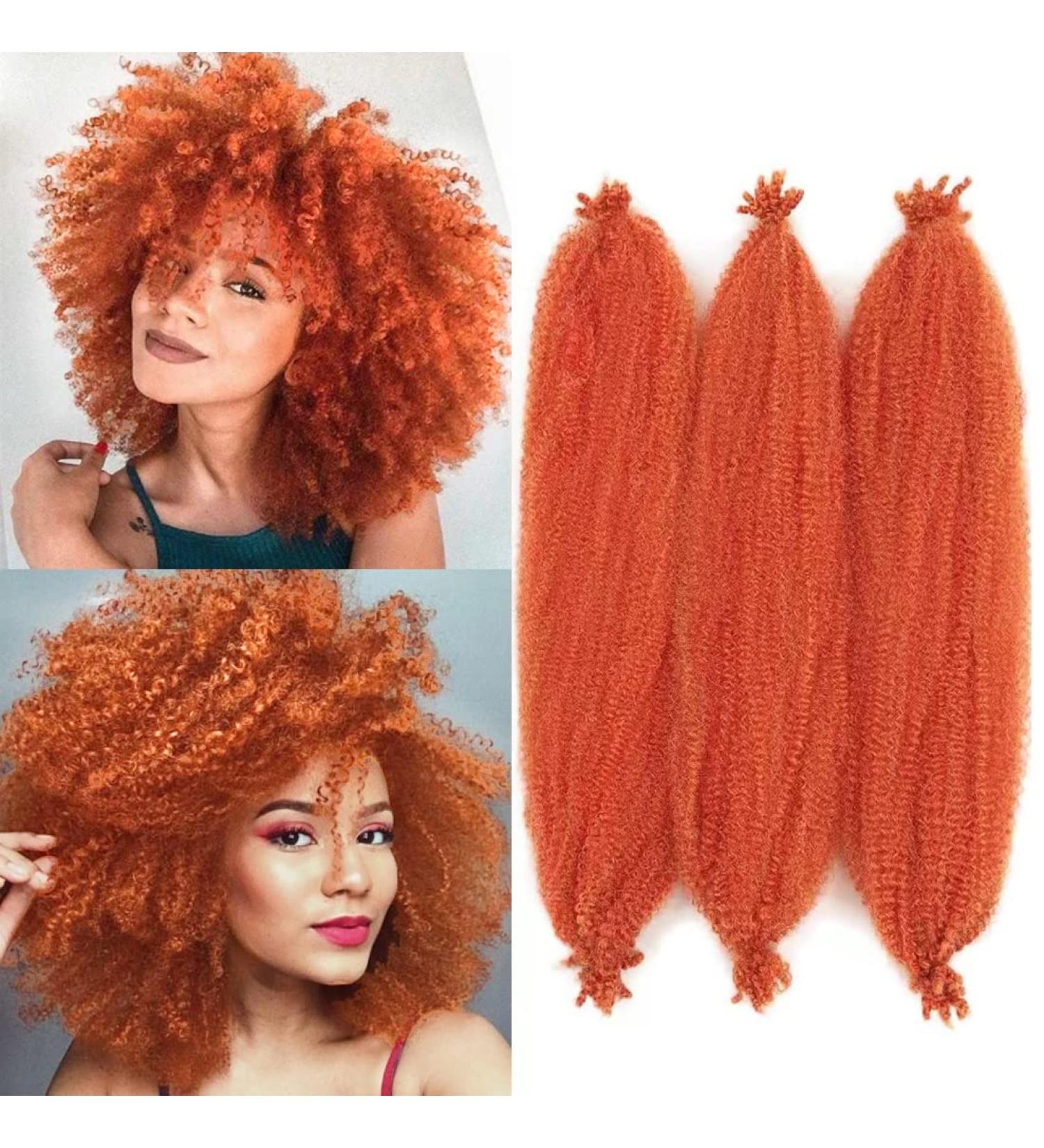 24 Inch Marley Hair Orange Spring Twist Braiding Hair 3 Pack - Pre-Separated Afro Twist Faux Locs Crochet Hair for Black Women - Buy Online on GoSupps.com
