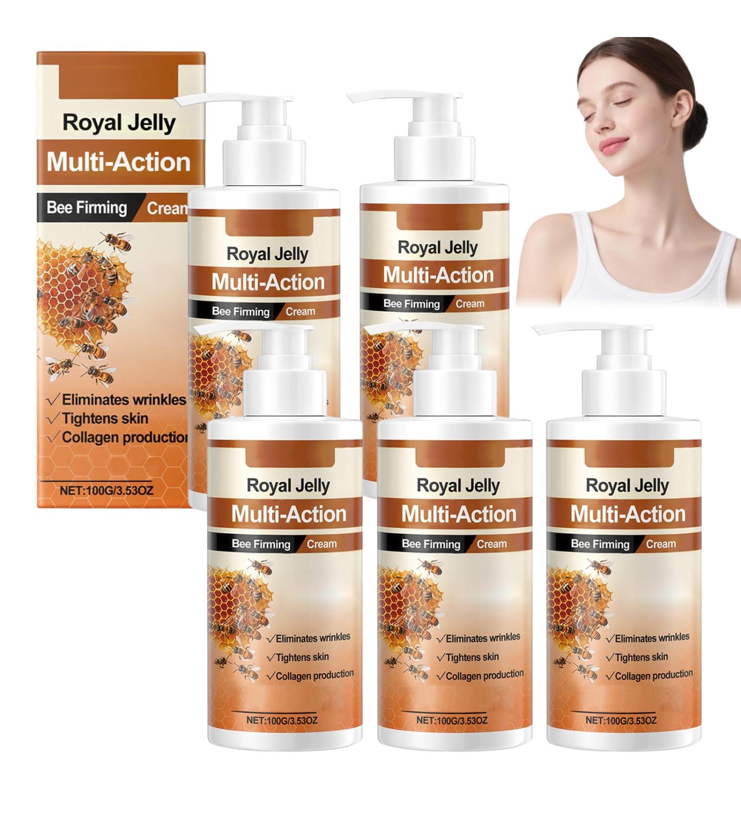 WRANBAO Bee MultiAction Firming Cream Advanced Firming MultiAction Full Cream Deeply Nourishes Moisturizes and AntiWrinkle Moisturizer Suitable for Face and Body 100 g 5 5 pcs - Buy Online on GoSupps.com