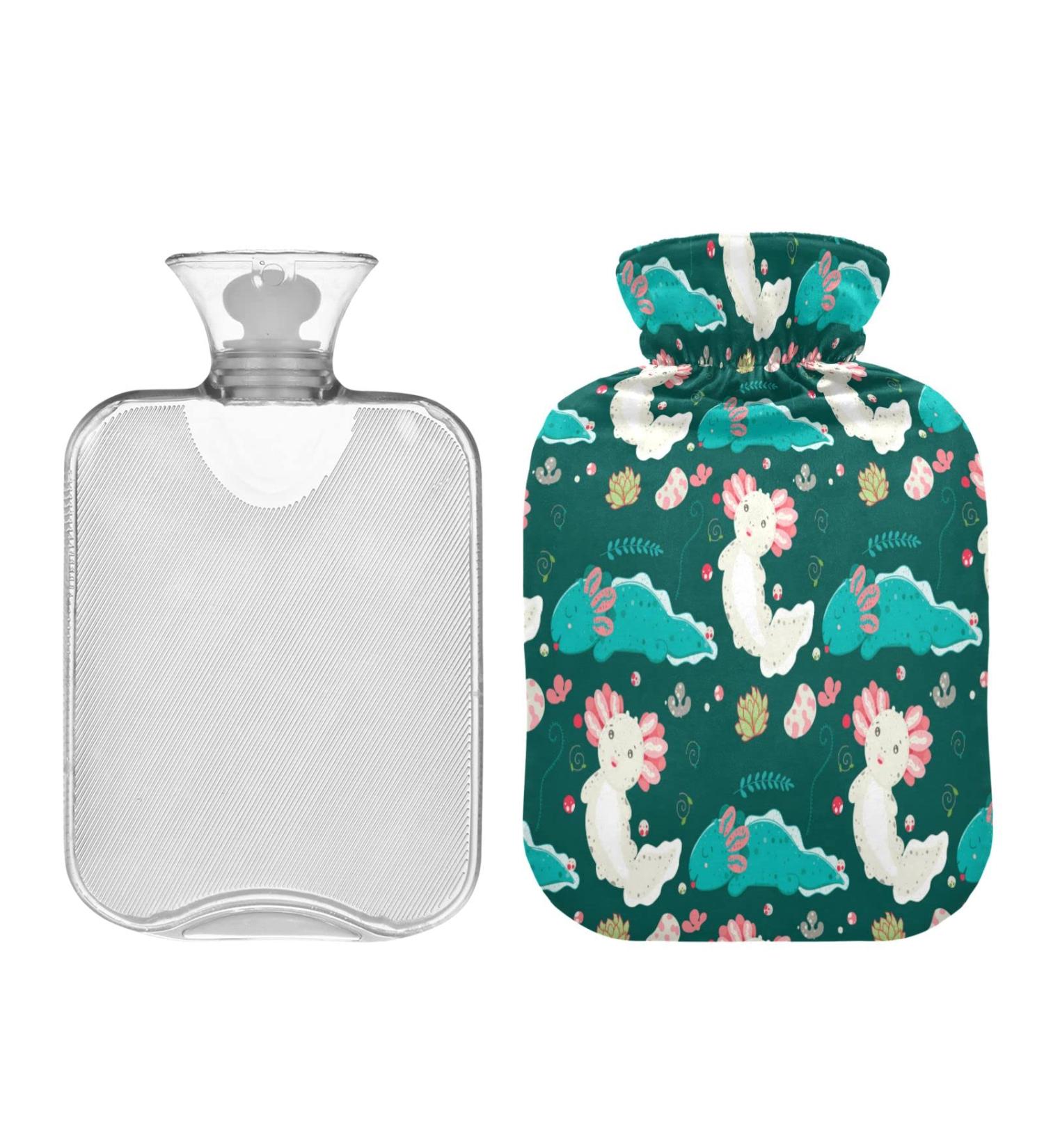Cute Kawaii Axolotl Heat Bottle 2L | Soft Plush Hot Water Bottle for Kids & Adults | Winter Hand & Feet Warmer - Buy Online on GoSupps.com