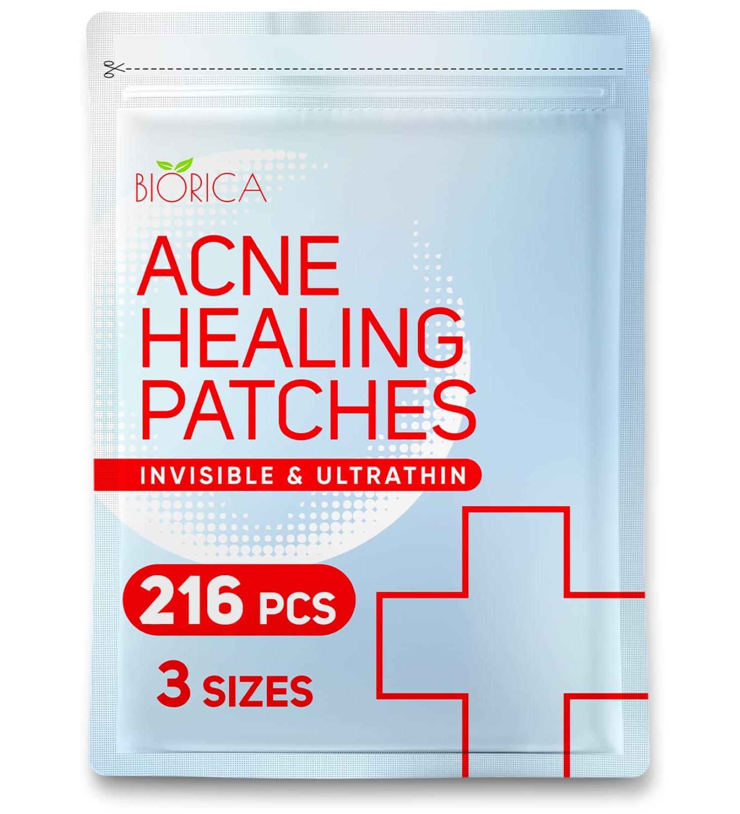 Acne Pimple Patches - 216 Hydrocolloid Zit Patches for All Skin Types - Invisible Healing Treatment - Buy Online on GoSupps.com