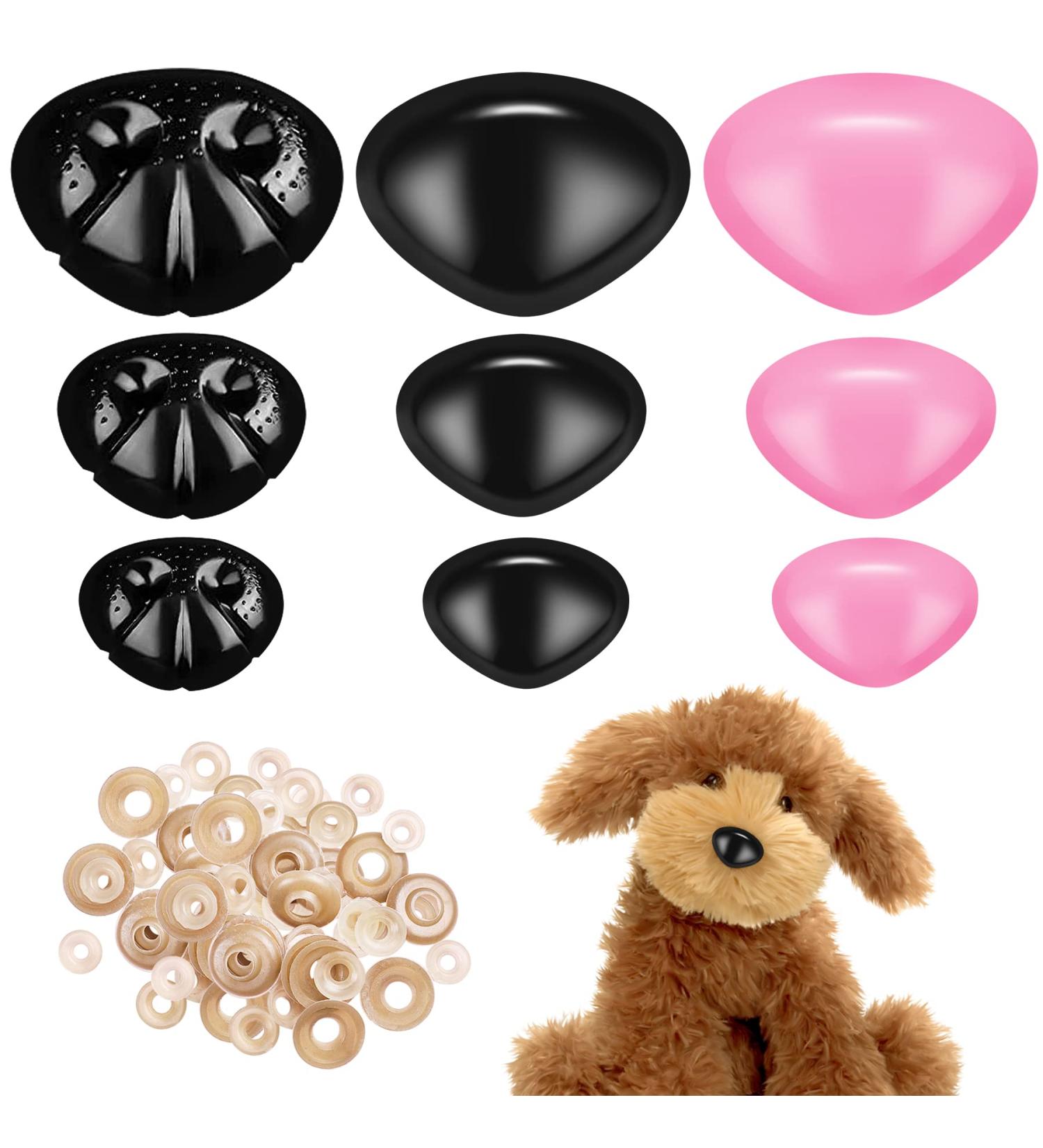 90 Pcs Large Pink Safety Noses for Amigurumi | 11mm, 15mm, 20mm | Crochet, Craft, Doll, Puppet, Plush Toy Bear Accessories - 3 Colors - Buy Online on GoSupps.com