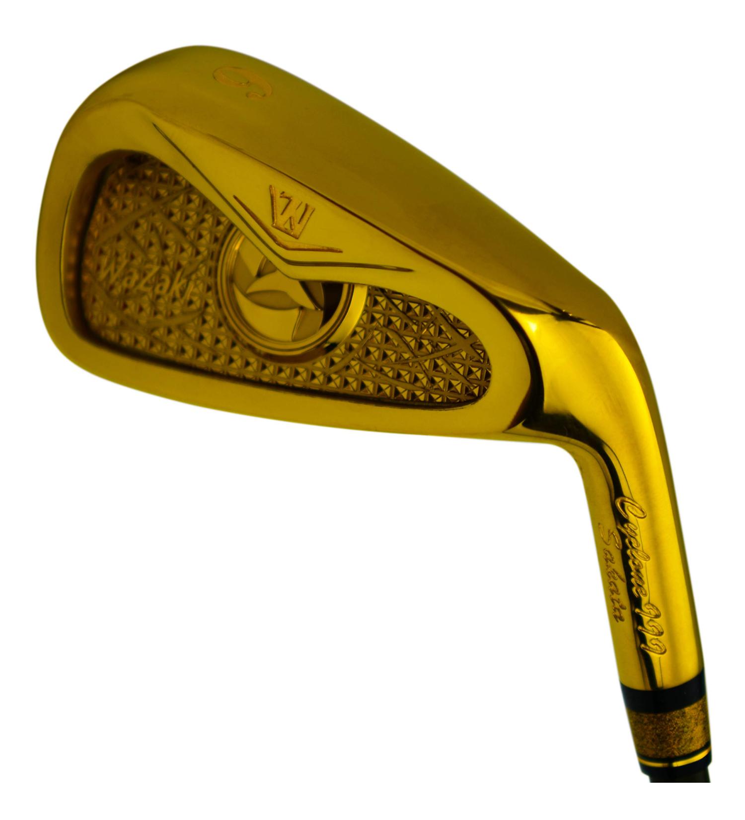Japan WaZaki Cyclone IIIs Single Iron or Set USGA R A Rules Golf Club 14K Gold Finish Cyclone III Model No.8  65g Graphite - Buy Online on GoSupps.com
