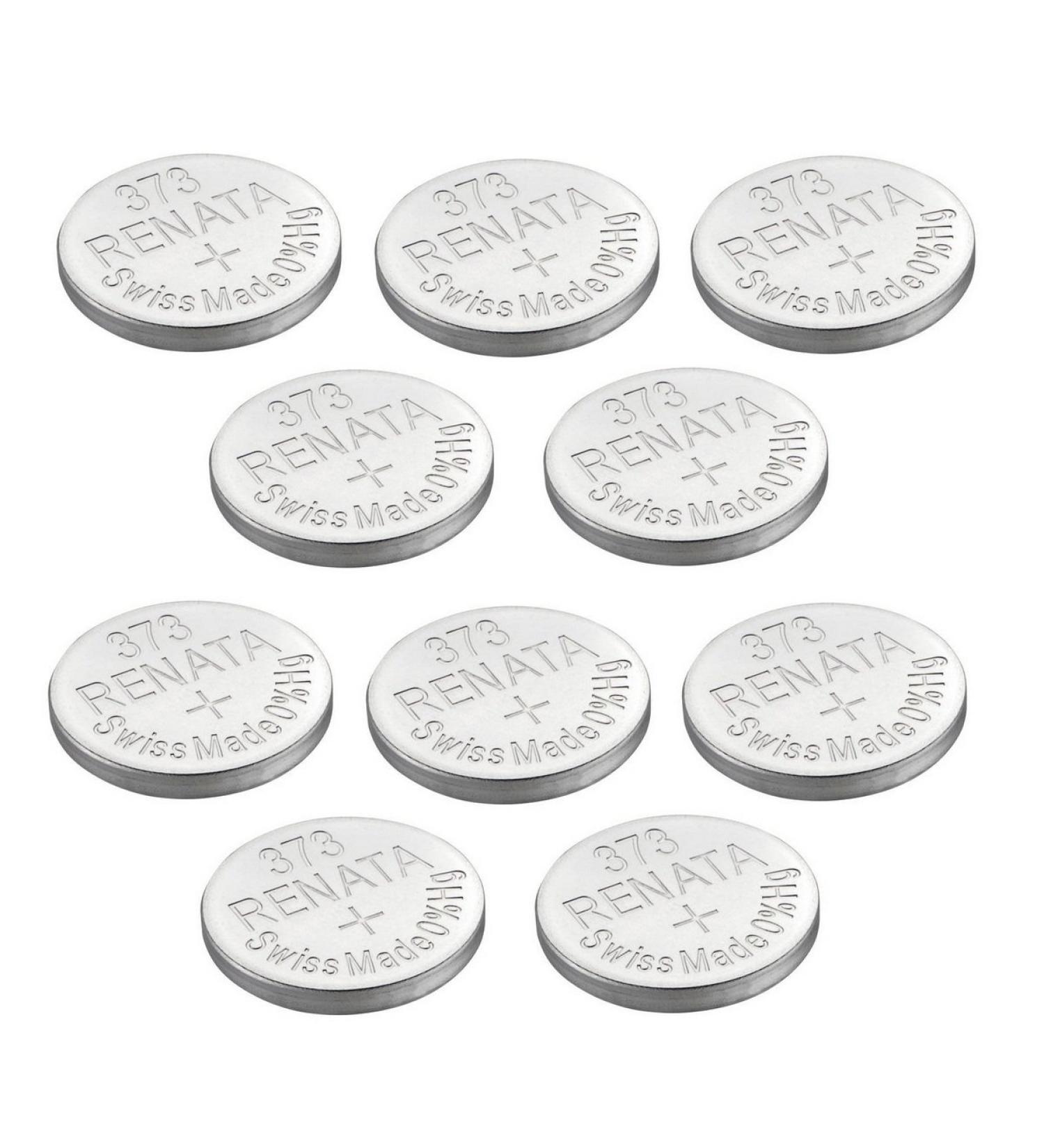 Renata Watch Battery Swiss Made Renata 373 or SR916SW 1.5V (10 Batteries 373 or SR 916 SW)
