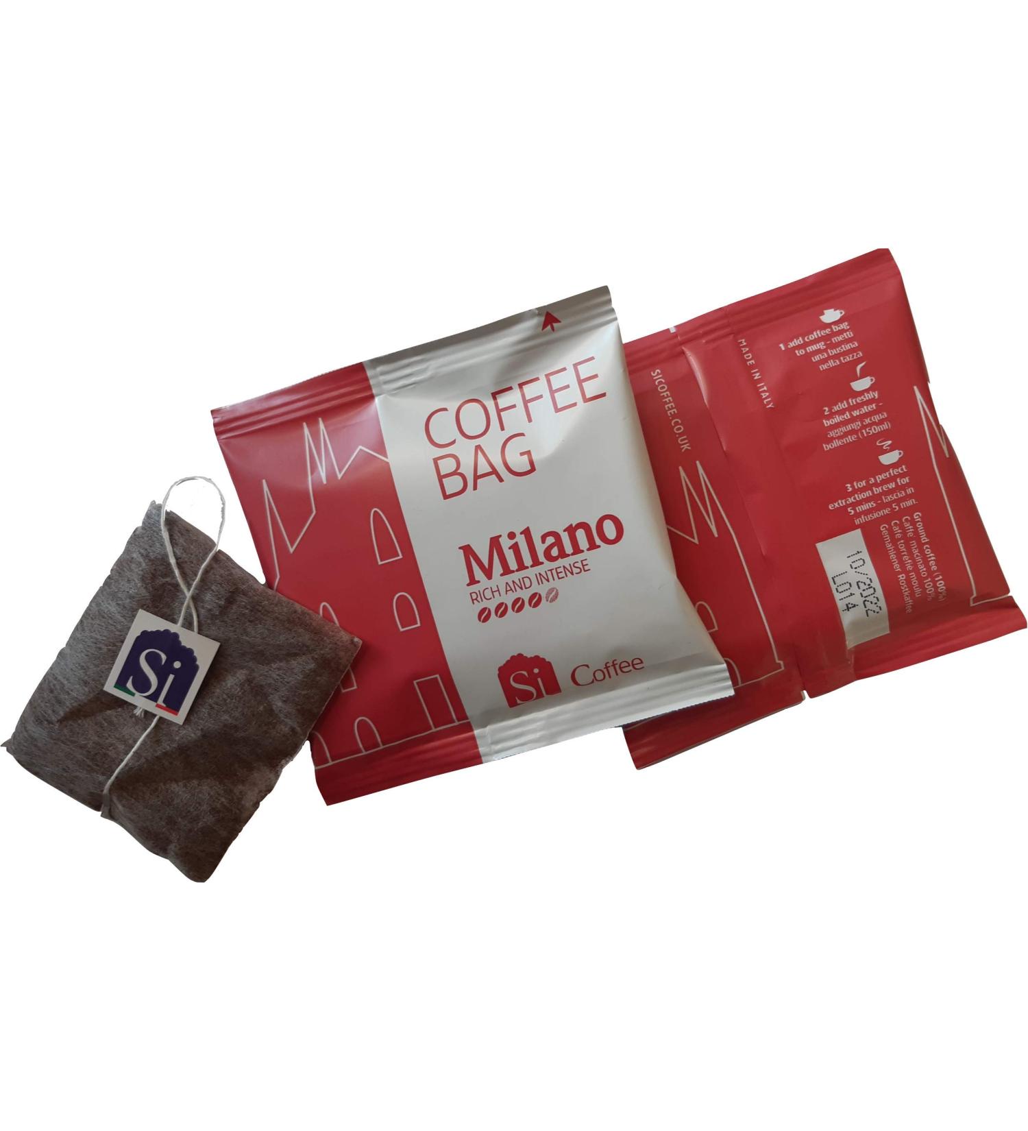 Si Sogno Coffee Bags MILANO Premium Italian Blend (Box of 50 Coffee Bags Like Tea Bags Individually Wrapped) - Buy Online on GoSupps.com