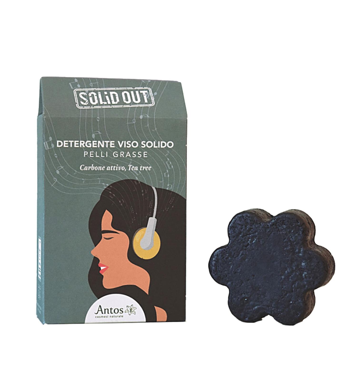  ANTOS ANTOS - Solid Facial Cleanser - Oily Skin 40g - Activated Charcoal and Tea Tree - Solid Out SOL5 - Buy Online on GoSupps.com