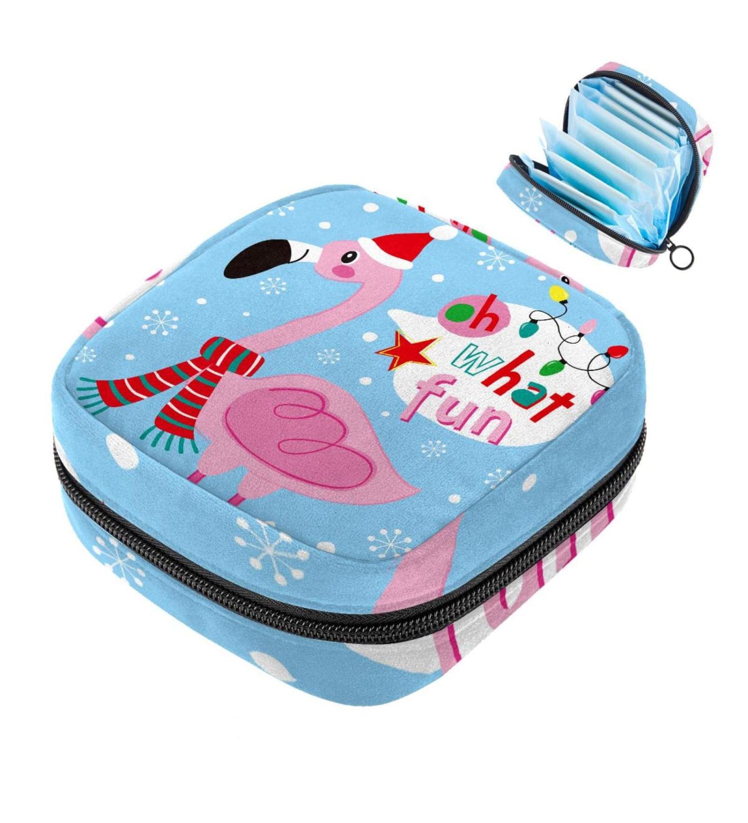 Shop Women's Napkin Storage Pocket - Christmas Snowflake Flamingo Funny Menstrual Cup & Portable Bags for First Period - Color 5 - Buy Online on GoSupps.com