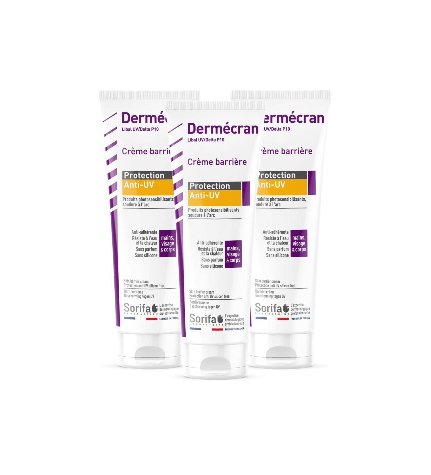  SORIFA Pack of 3 Derm cran Barrier cream - ANTI-UV protection Welding Photosensitizing products Hands face and body High tolerance 125 ml tube. - Buy Online on GoSupps.com