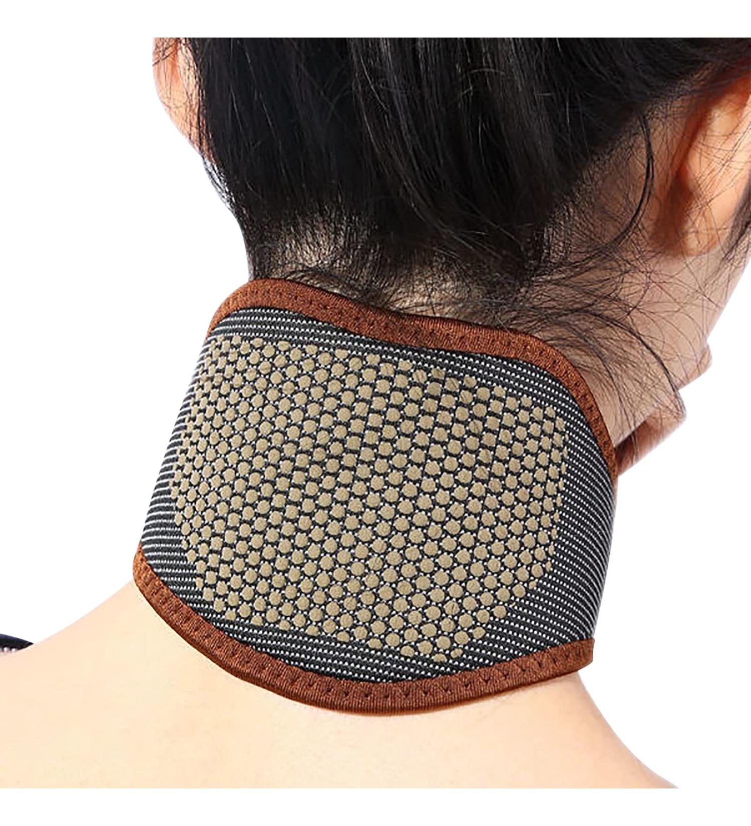 YJZQ Self-Warming Neck Support Bandage with Tourmaline & Mugwort - Ideal for Neck Pain Relief Arthrosis & Rheumatoid Conditions - Buy Online on GoSupps.com