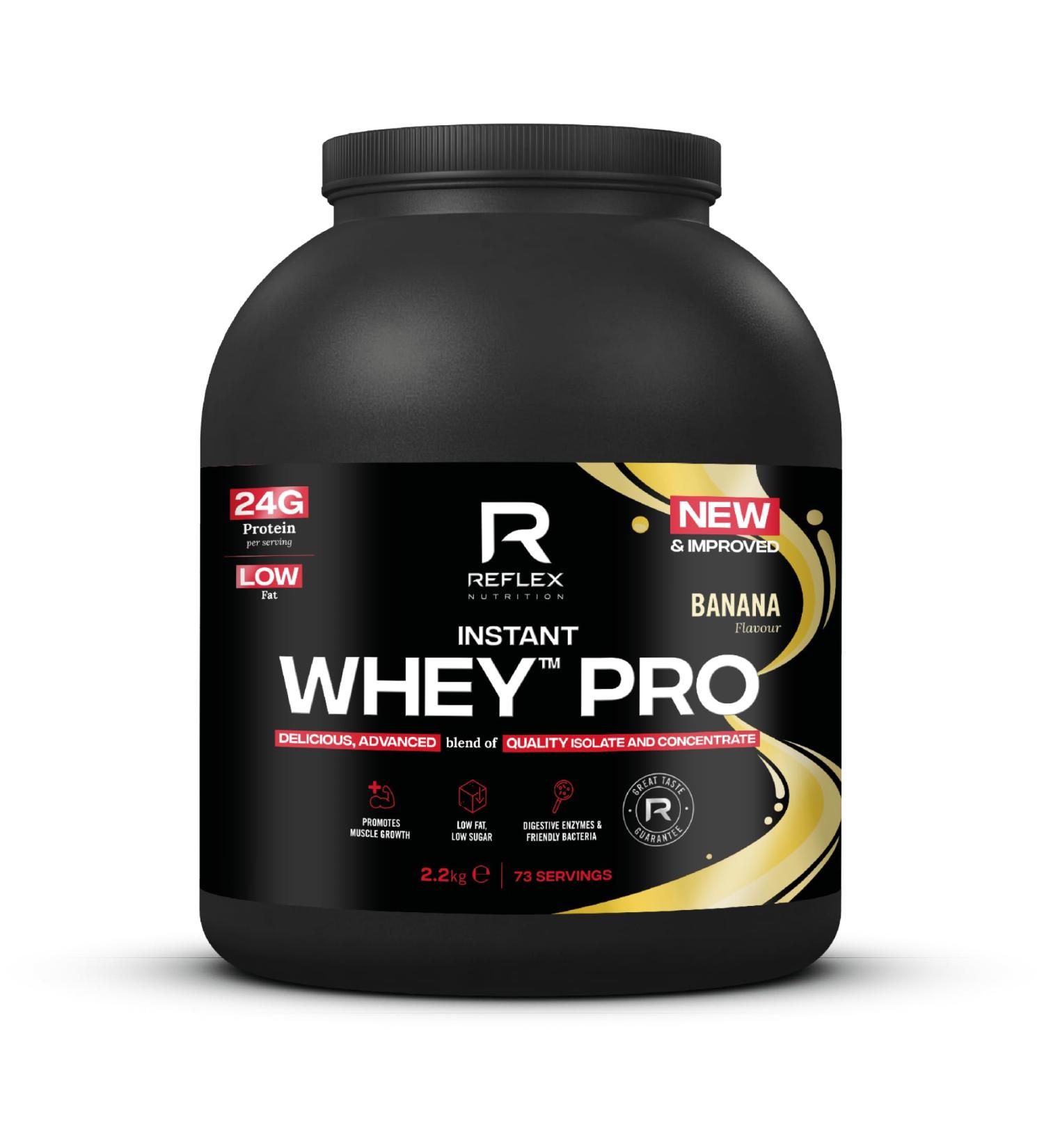 Reflex 2.2Kg Banana and Custard Instant Whey Pro - Buy Online on GoSupps.com