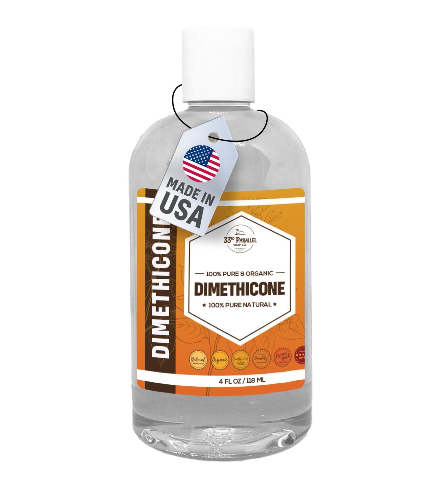 33rd Parallel | DIMETHICONE Oil (4 oz) 100% Pure, Cosmetic Grade | Widely Used in Moisturizers, Lotions, Primers, Foundations, Hair Products, Sunscreen, Wound Care | 4 Ounces - Buy Online on GoSupps.com